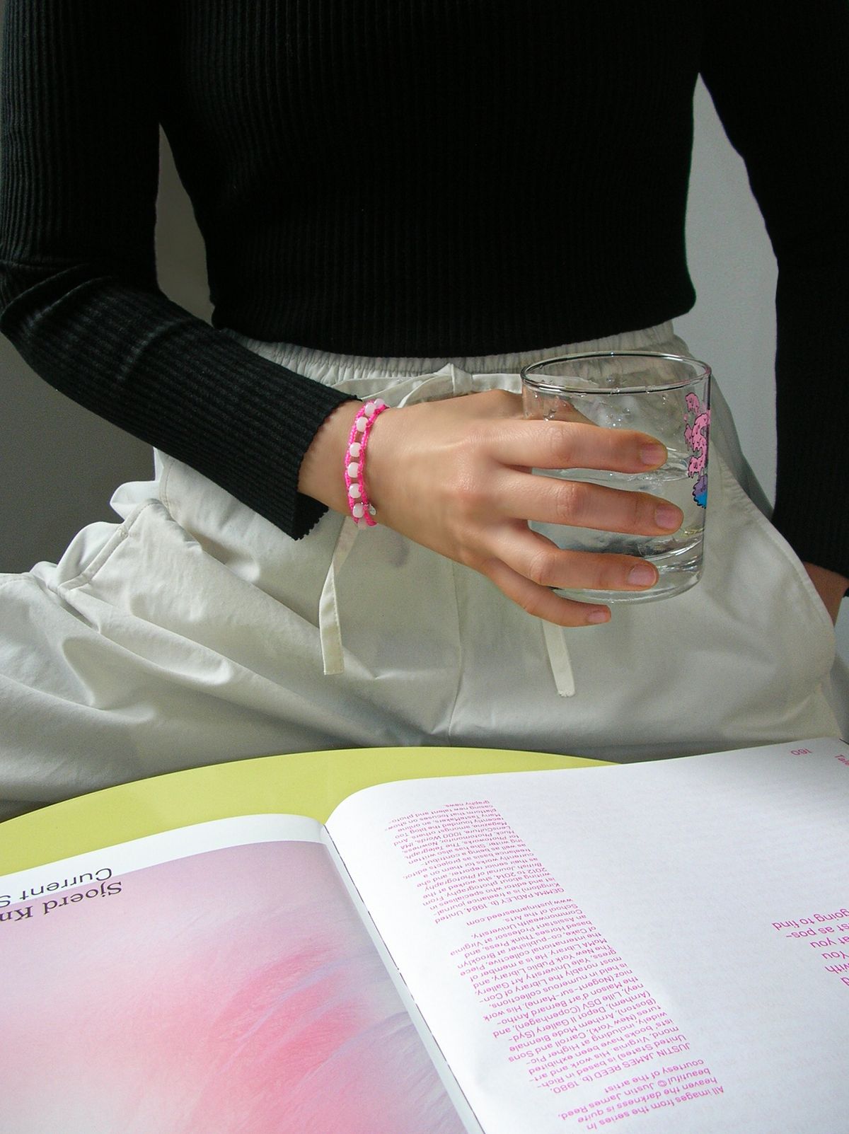 에이치와이비(HYB) LACE BRACELET [PINK]
