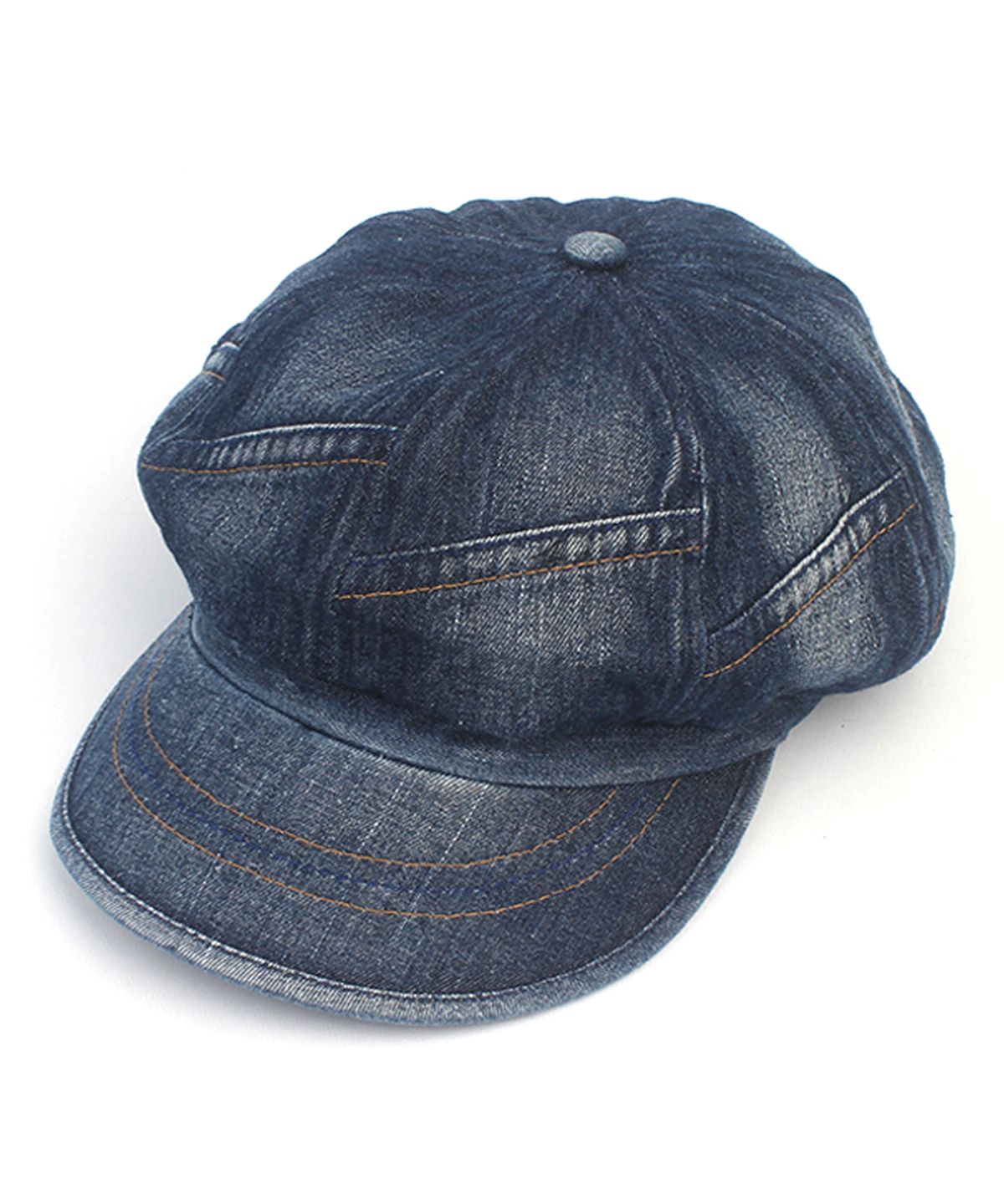 유니버셜 케미스트리(UNIVERSAL CHEMISTRY) Patchwork Dark Denim Newsboy Cap 뉴스보이캡