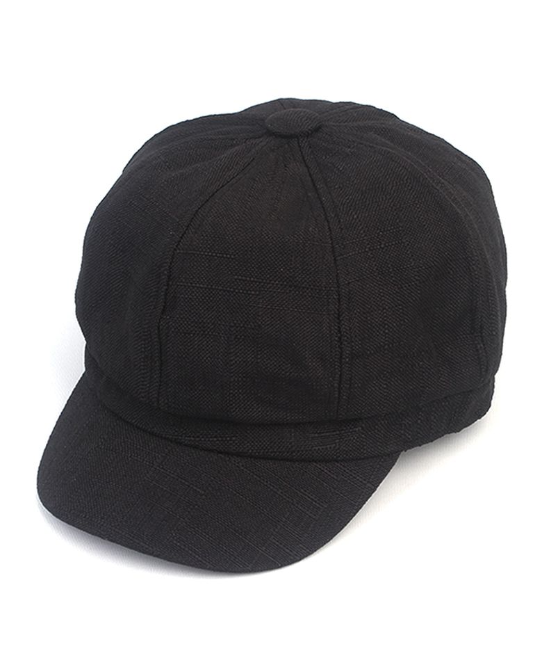 Hard Linen Black Newsboy Cap 뉴스보이캡