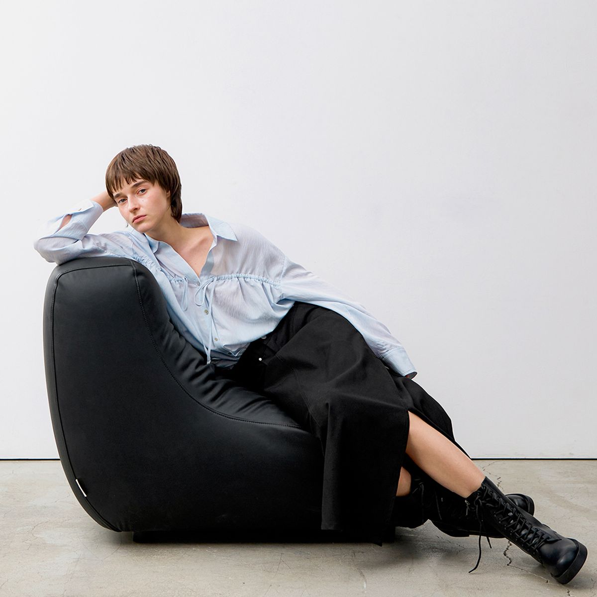 아틀리에 나인(ATELIER NAIN) SHIRRING STRING BLOUSE(BL-4296)