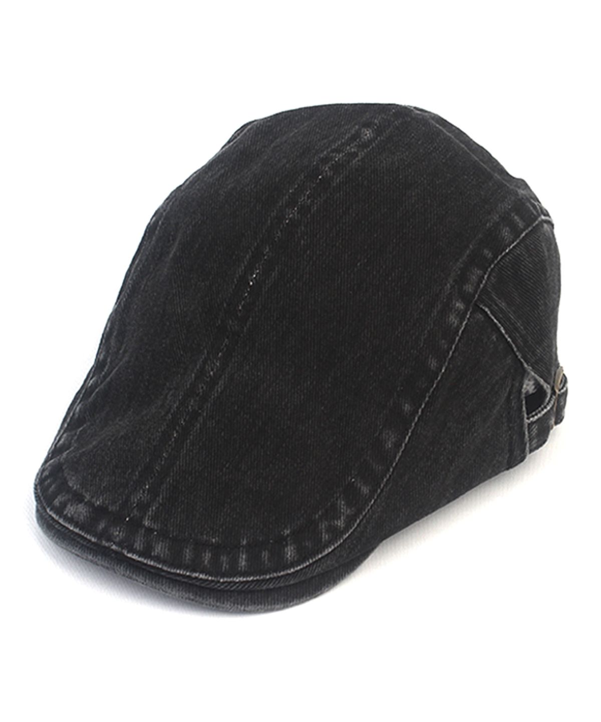 유니버셜 케미스트리(UNIVERSAL CHEMISTRY) Vintage Washing Black Side Belt Huntingcap 헌팅캡