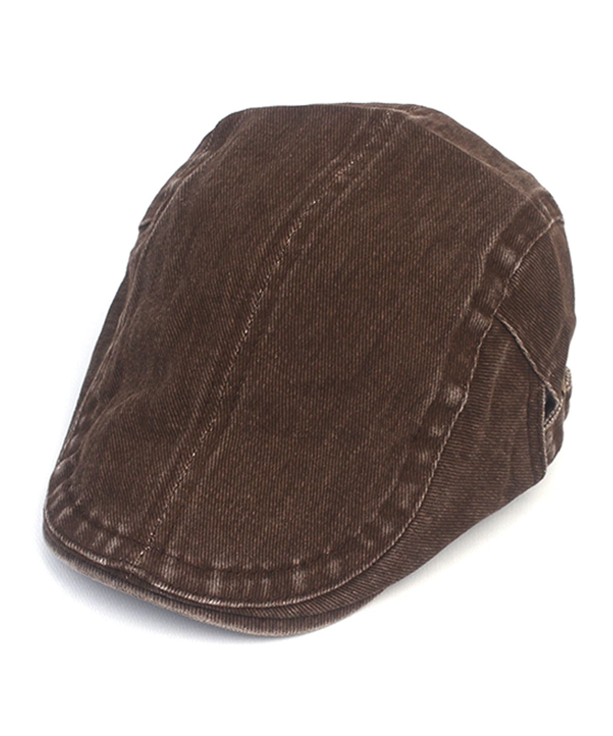 유니버셜 케미스트리(UNIVERSAL CHEMISTRY) Vintage Washing Brown Side Belt Huntingcap 헌팅캡