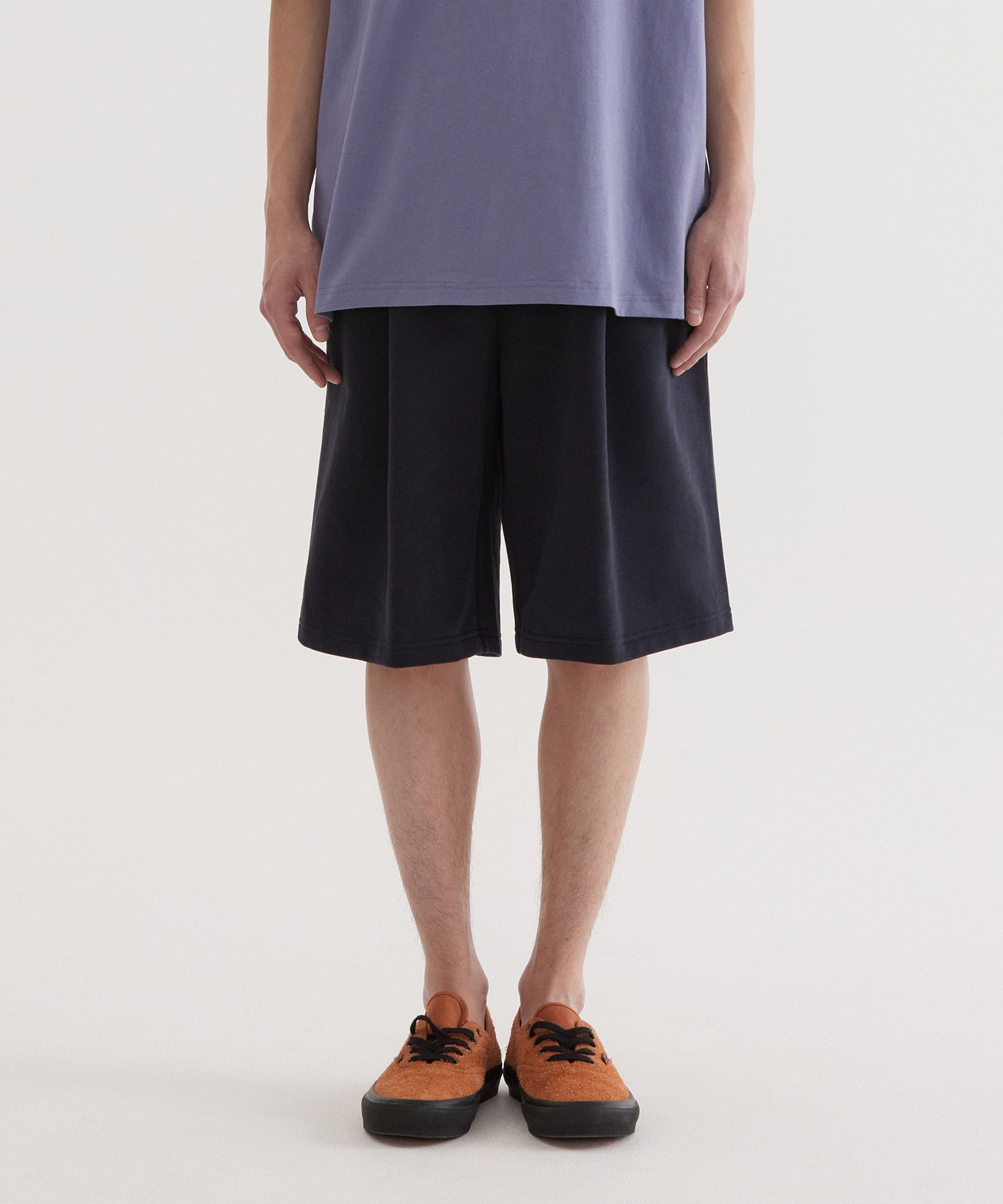 MUSINSA | COVERNAT Bermuda C Logo Sweat Shorts Dark Navy