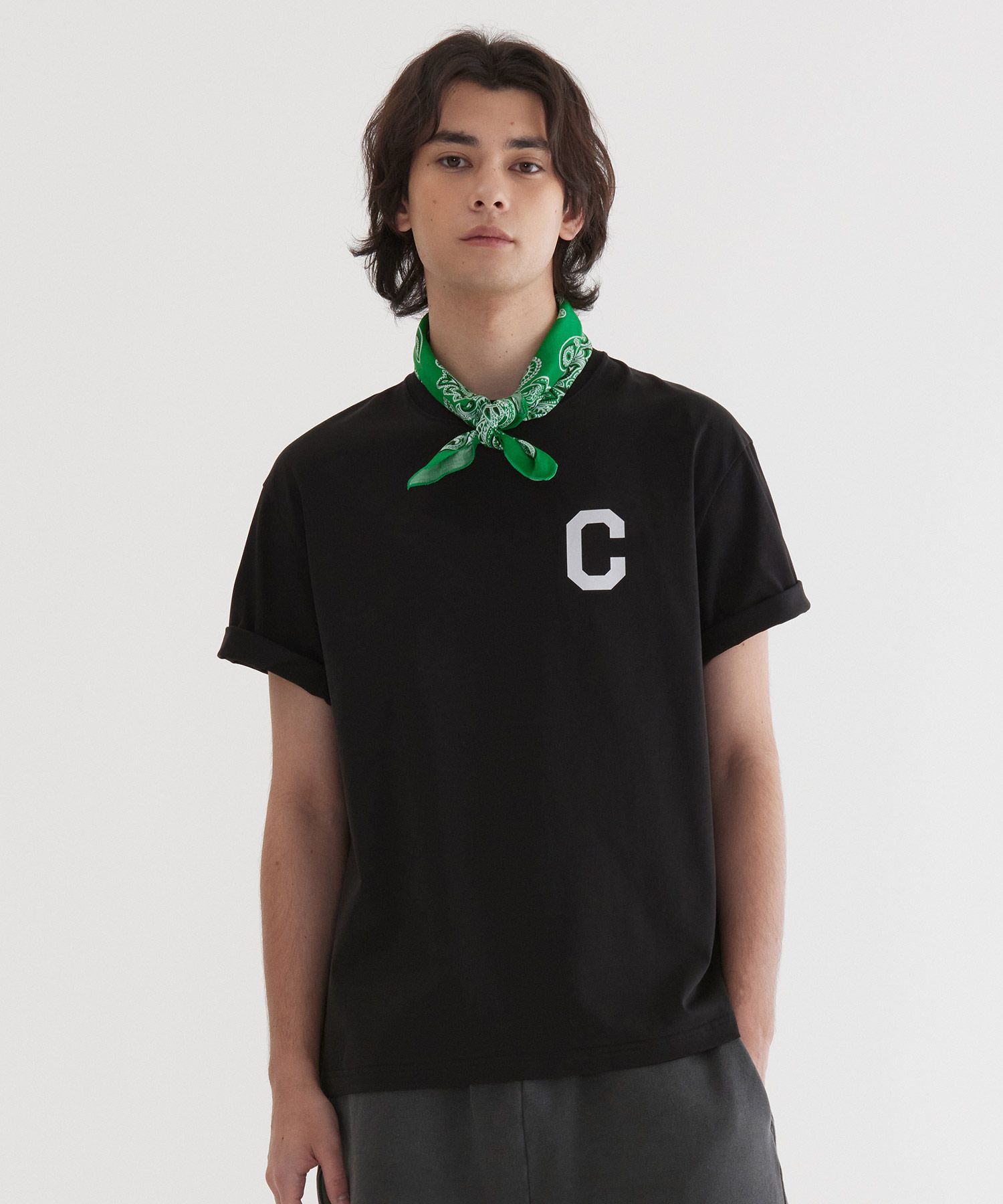 COVERNATのCool Cotton C Logo T-Shirt 全5色 Cool Cotton Shine C Logo T-Shirt Dark Navy - Covernat | 60