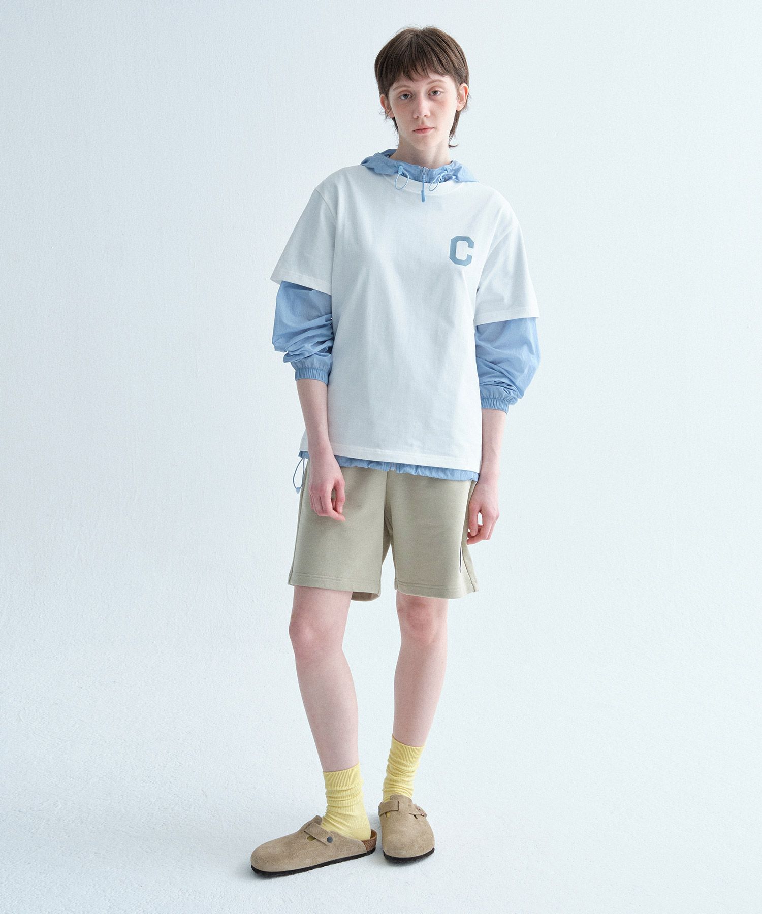 COVERNATのRegular C Logo Sweat Shorts 全4色 MUSINSA | COVERNAT Regular C Logo Sweat Shorts Heather Gray