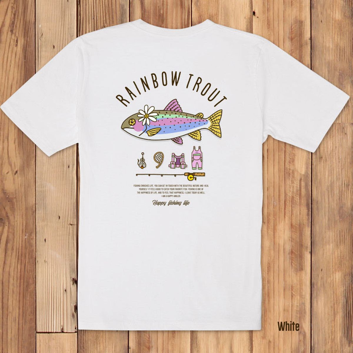돌돌(DOLDOL) FICO_tshirts-248 피코앵글러 낚시 브랜드 무지개송어 디자인 티셔츠 반팔티