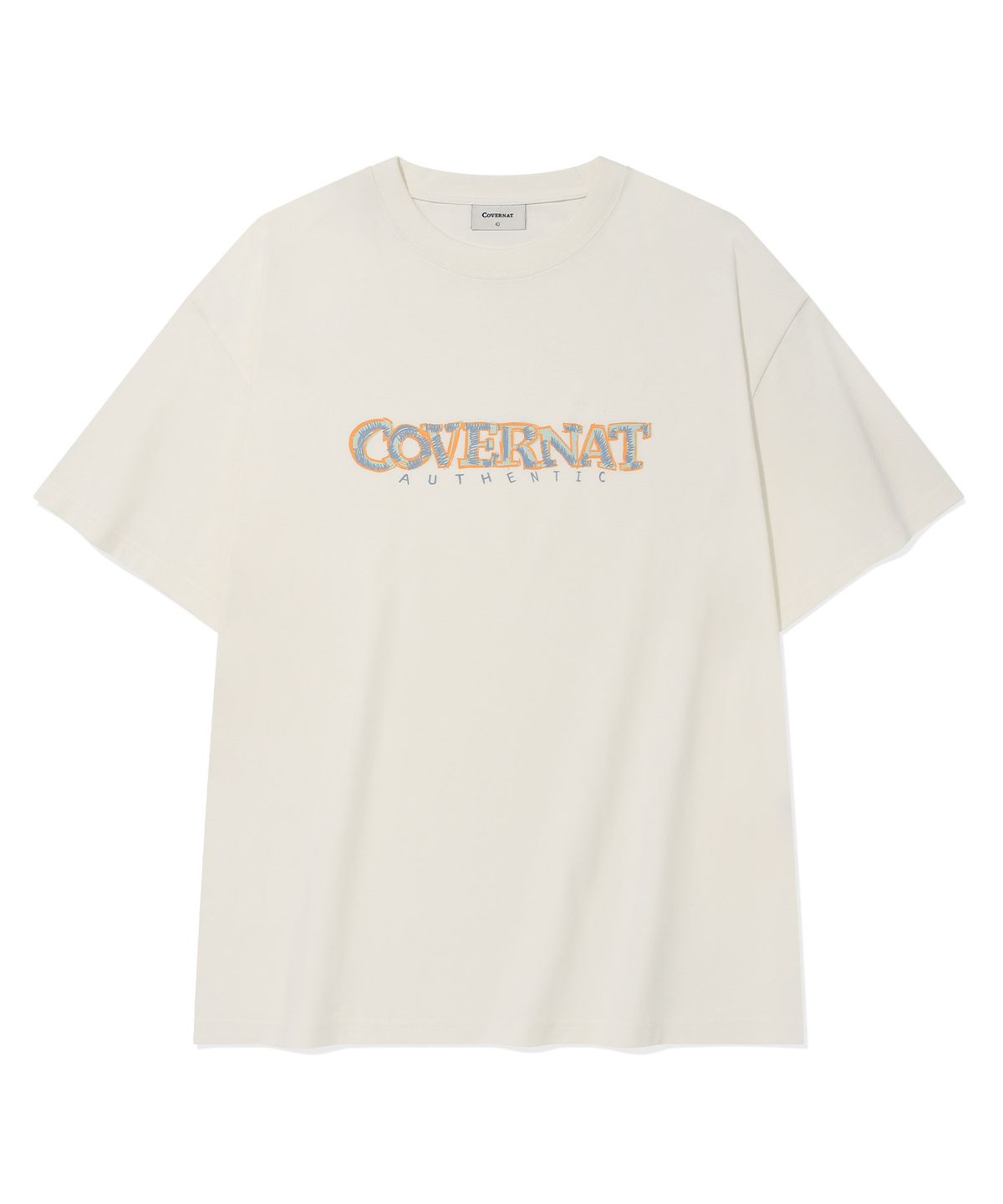 커버낫(COVERNAT) 멀티 컬러 로고 그래픽 티셔츠 White