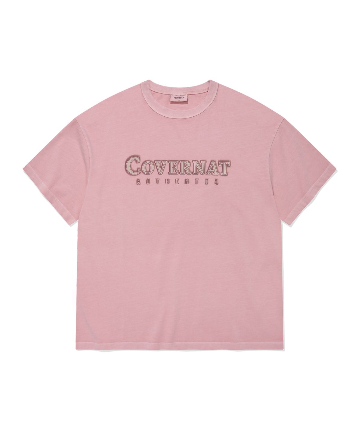 커버낫(COVERNAT) 네온 로고 다잉 티셔츠 Pink