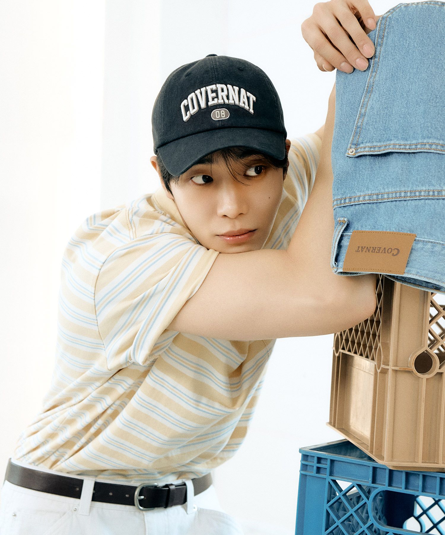 COVERNAT ♥ Multi Stripe T-Shirt/追跡付 MUSINSA公式 | COVERNAT Multi Stripe T-shirt Yellow