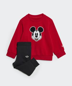 아디다스 X 디즈니 미키마우스 크루 세트 인펀트 - 레드 / JN7707