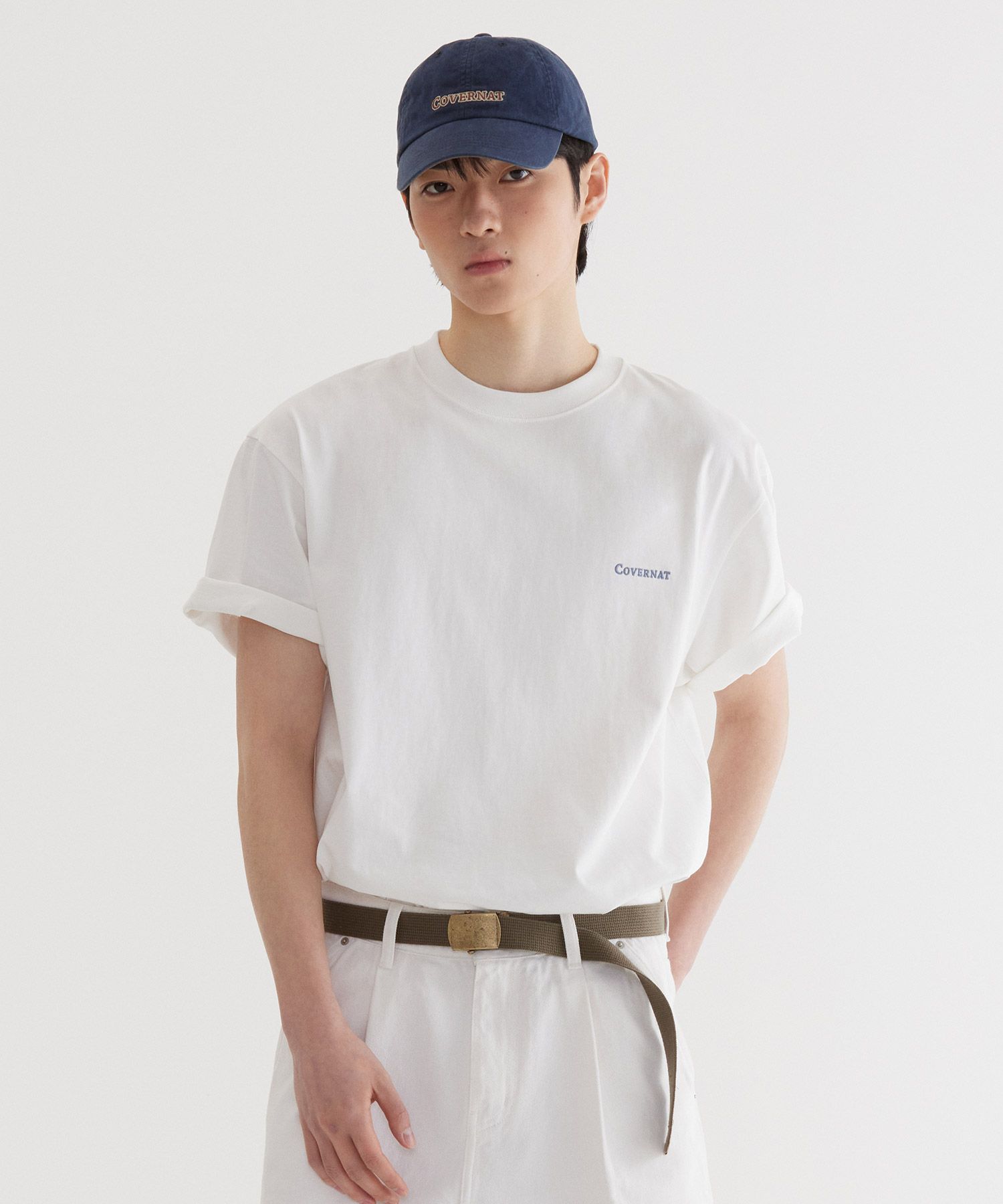 ★COVERNAT★ Small Authentic T-Shirt White CO2502ST01WH MUSINSA | COVERNAT Small Authentic T-Shirt White