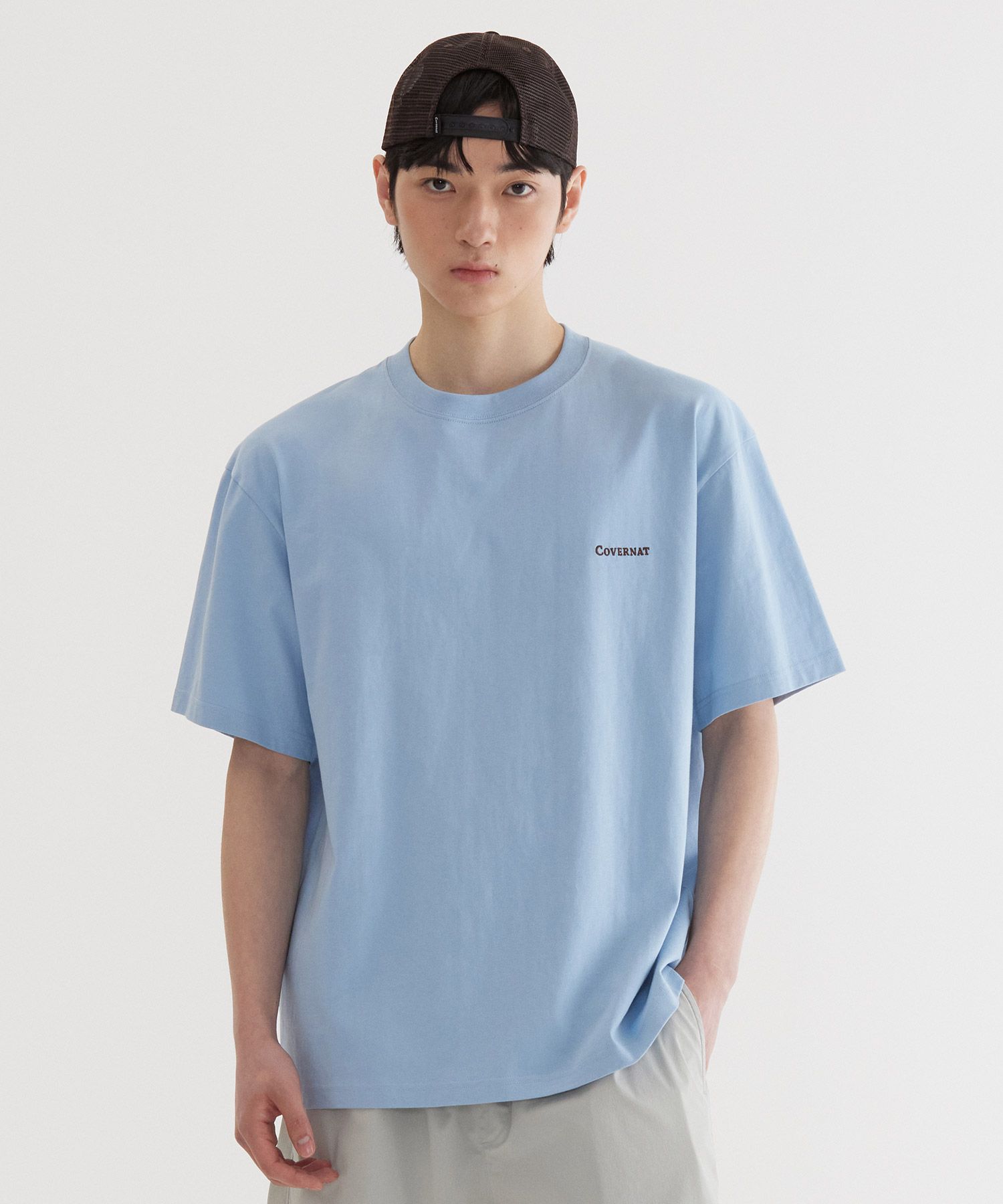 Tシャツ・カットソー COVERNAT Small Authentic T-Shirt Blue MUSINSA | COVERNAT Small Authentic T-Shirt Blue