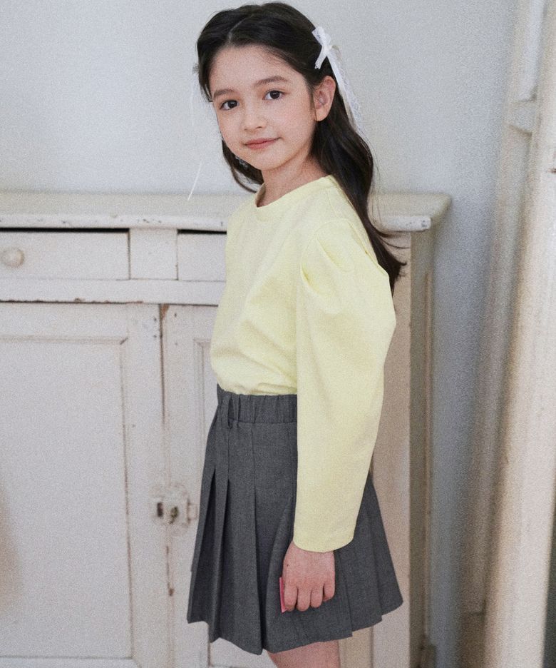 [키즈] 퍼프 슬리브 티셔츠_라임