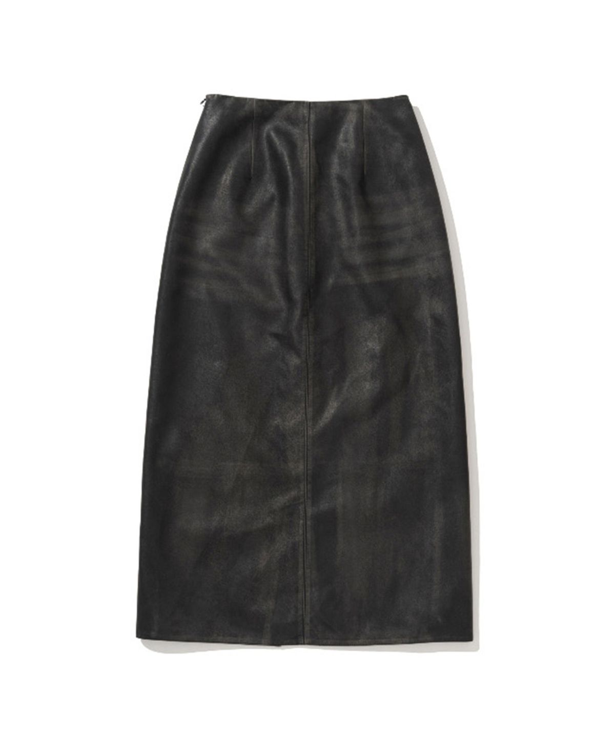 에르에르(ERER) Vintage Wash Leather Long Skirt Black