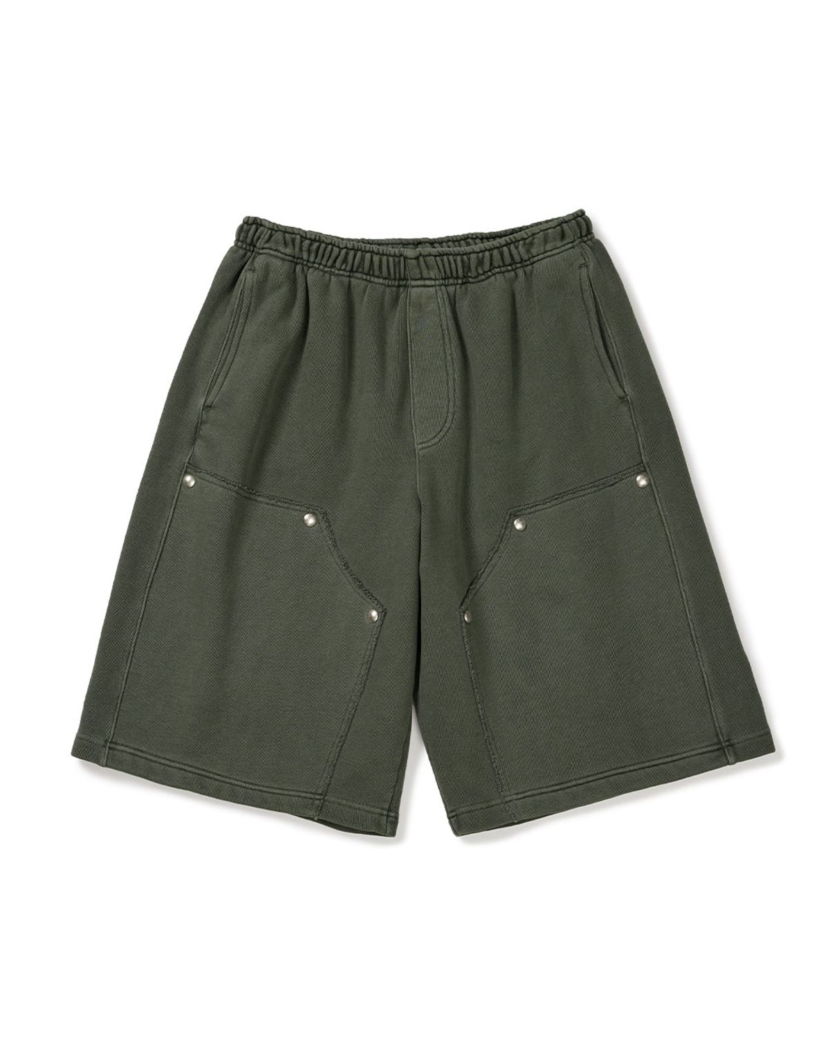 엠엠엘지(MMLG) [Mmlg] BERMUDA PIECE IN WIDE SWEAT SHORTS (KHAKI)