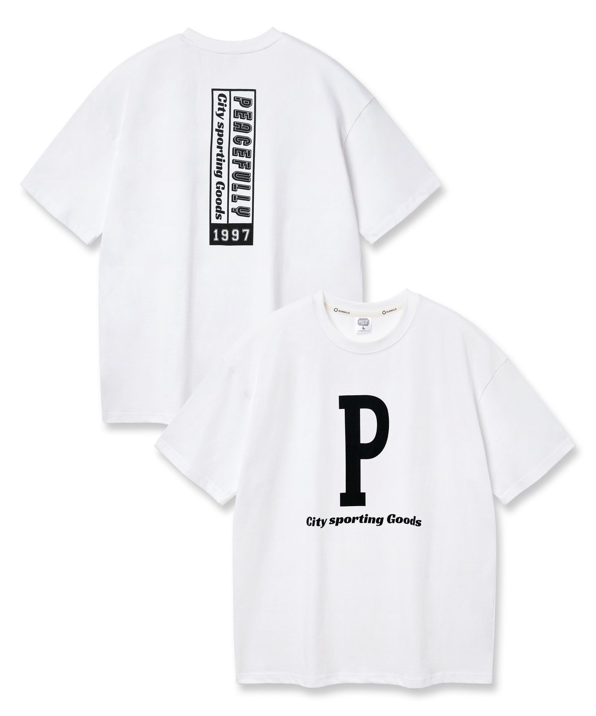 앨빈클로(ALVINCLO) CAPTITAL P 오버핏 반팔티 AST4716 (2 COLOR)