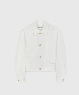 RIGID COTTON ORBIC BLOUSON PEARL WHITE