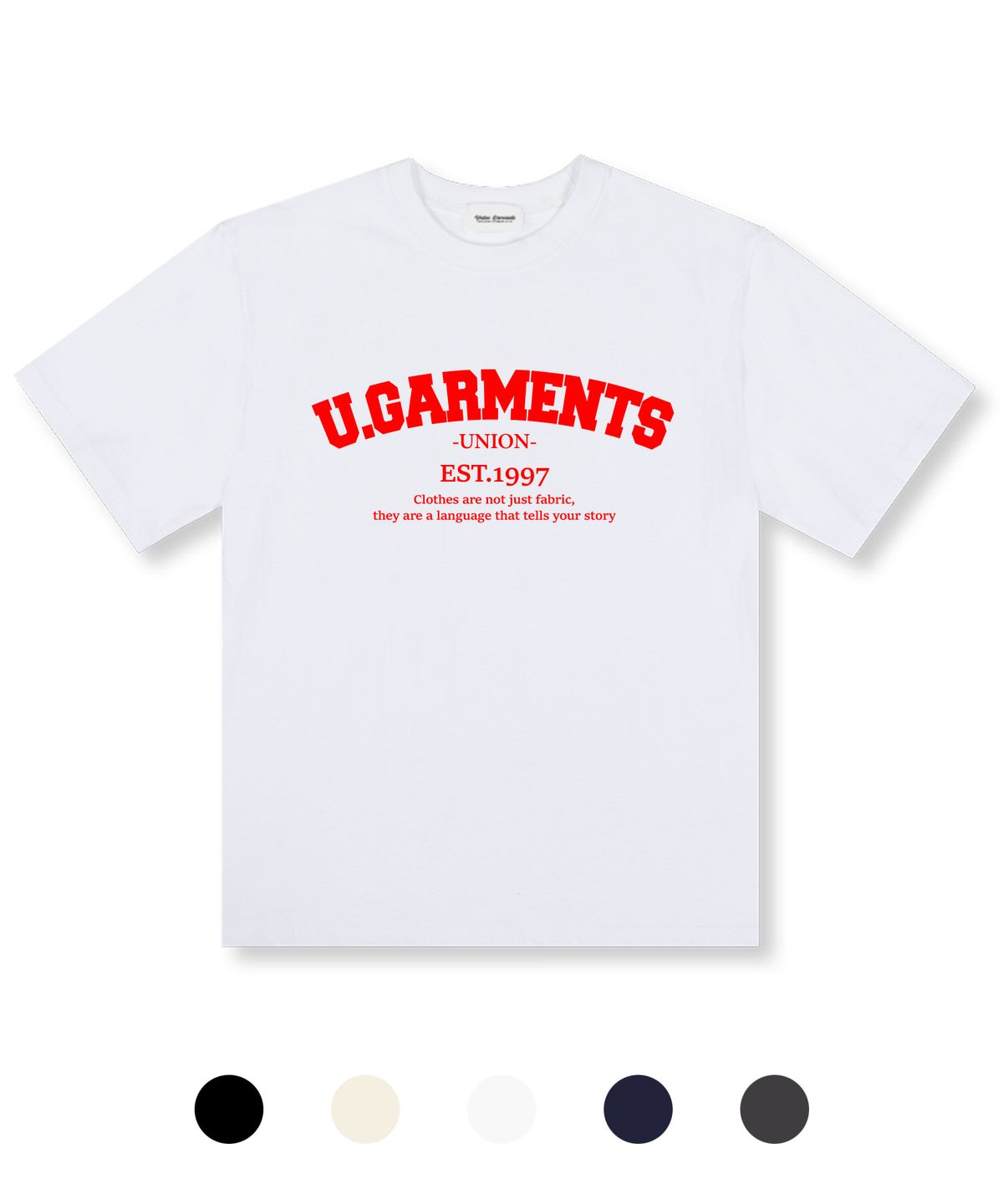 유니온가먼츠(UNION GARMENTS) 1997아치가먼츠 오버핏 반팔 티셔츠 5 COLOR