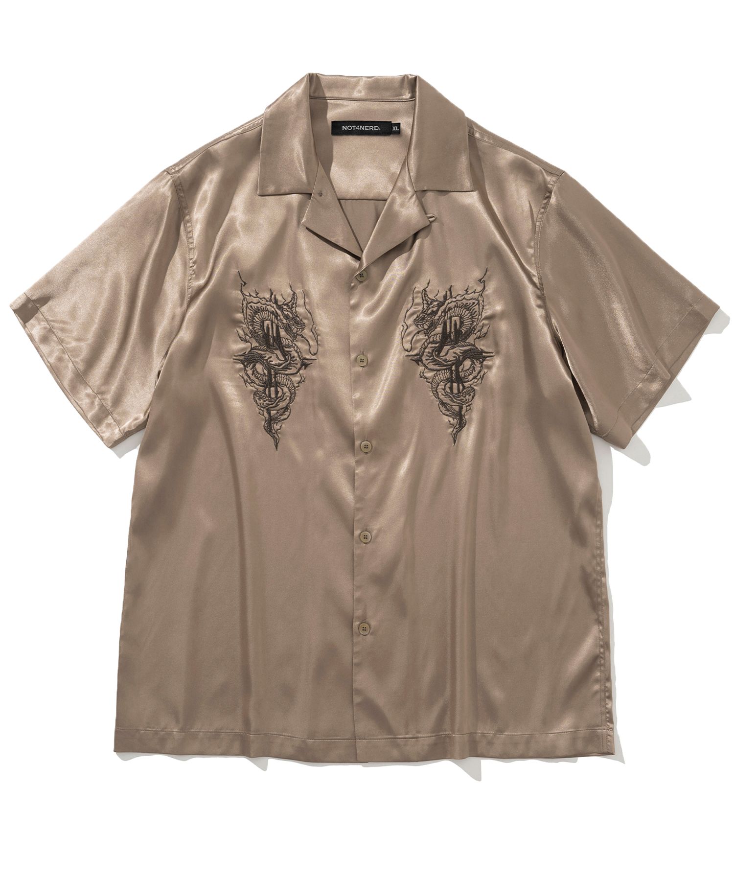 ●NOT4NERD● Wrapped Snake Bowling Half Shirt (2色) unisex MUSINSA | NOT4NERD Wrapped Snake Bowling Half Shirt - Brown