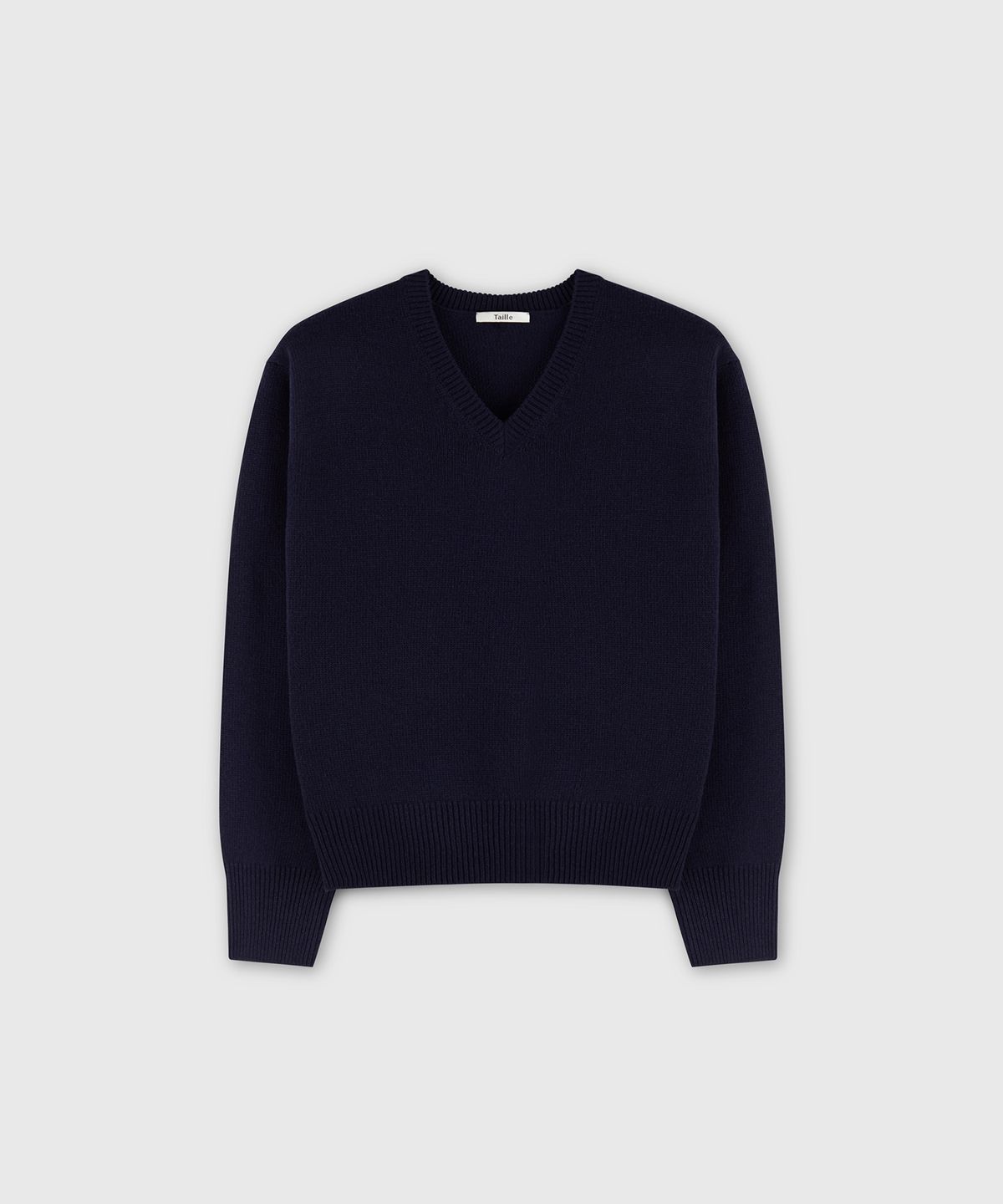 타일레(TAILLE) PARMA WOOL TL CLASSIC V-NECK SWEATER DARK NAVY