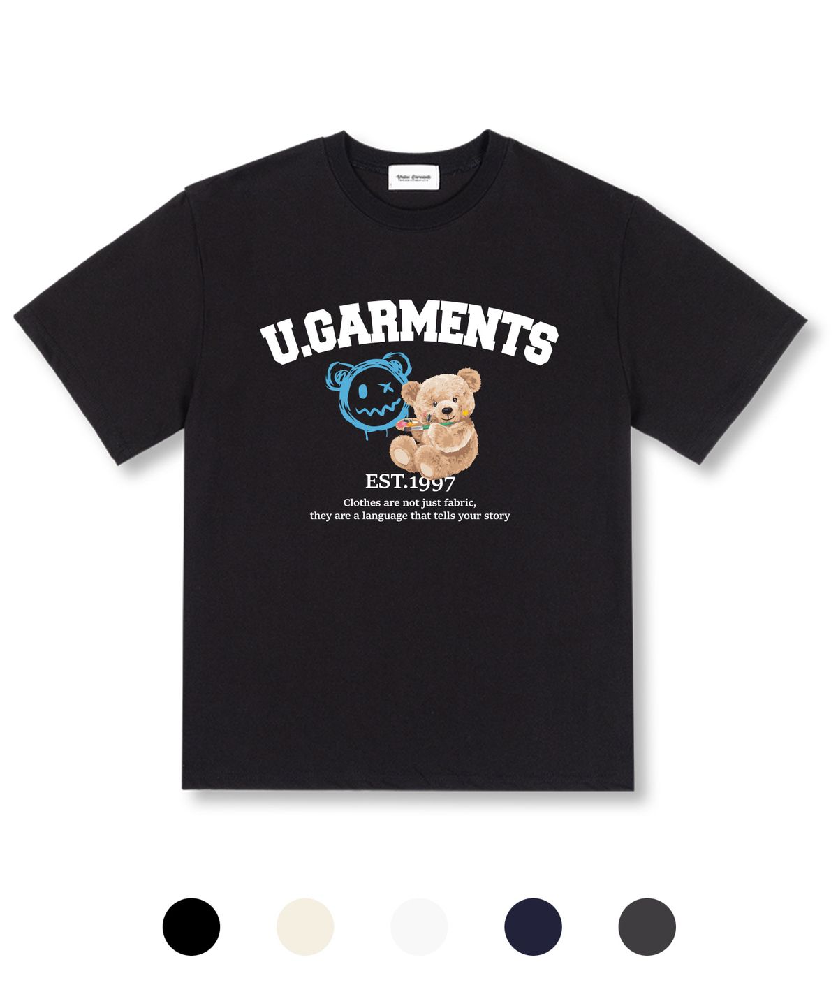 유니온가먼츠(UNION GARMENTS) 아트베어 오버핏 반팔 티셔츠 5 COLOR