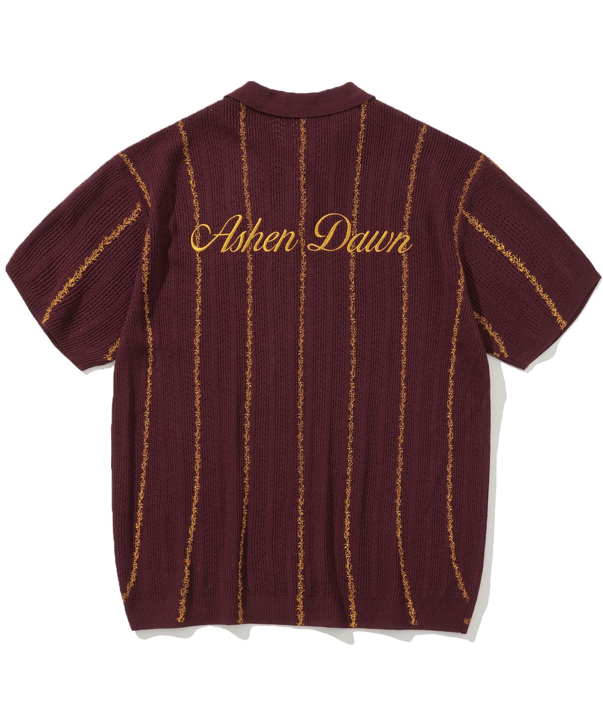 낫포너드(NOT4NERD) Ashen Dawn Stripe Short Sleeve Knit - Red