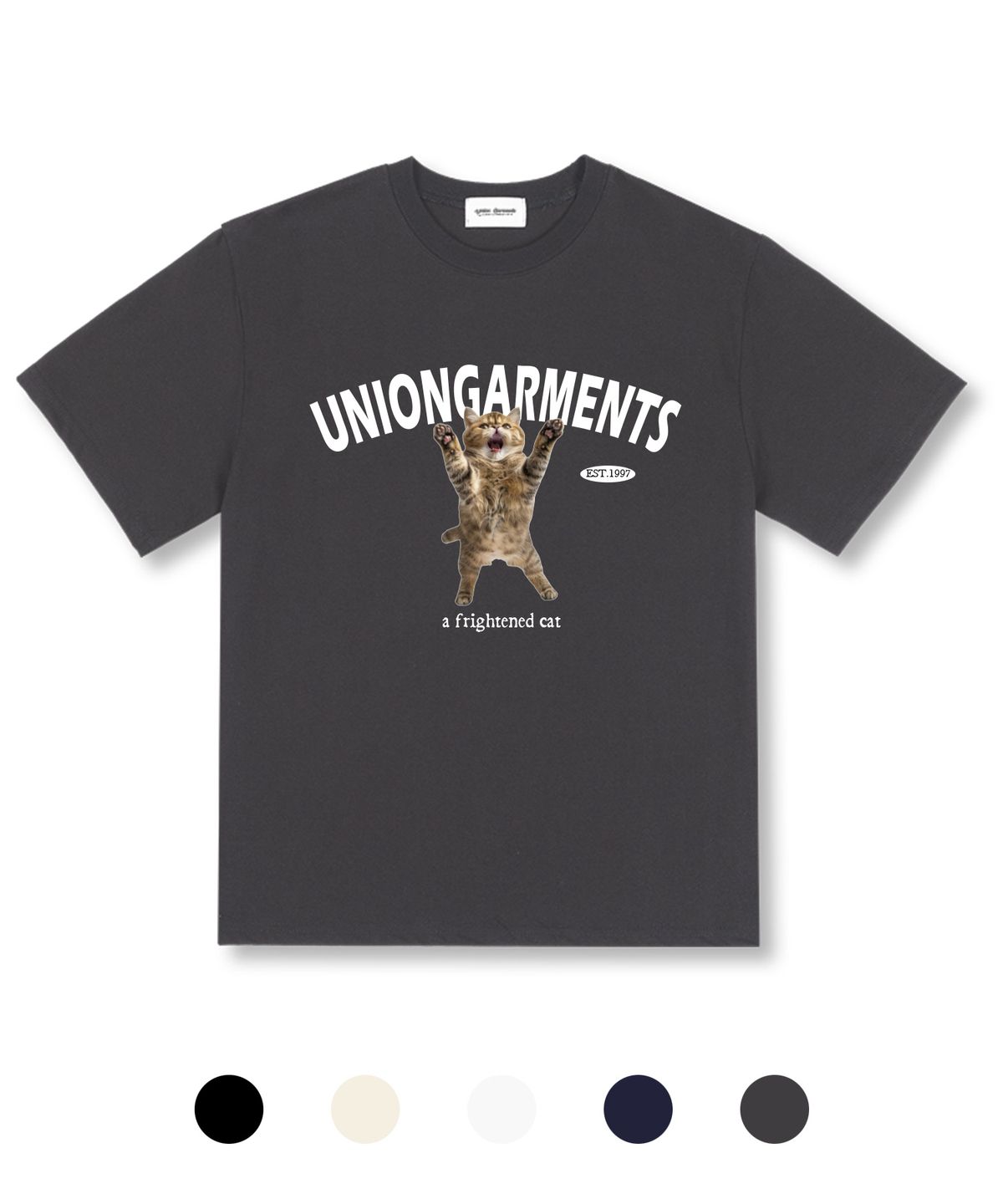 유니온가먼츠(UNION GARMENTS) 프라이튼캣 오버핏 반팔 티셔츠 5 COLOR