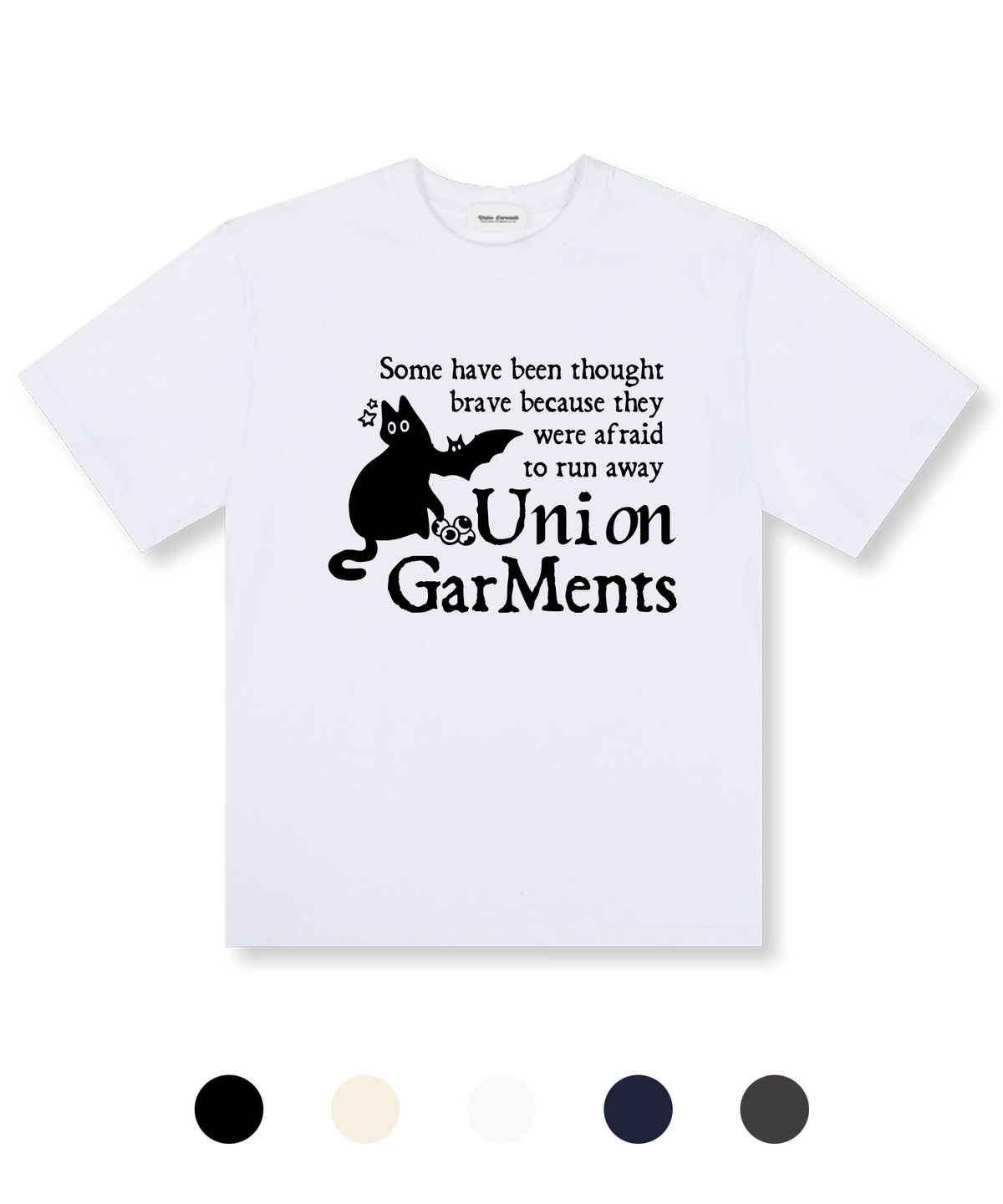 유니온가먼츠(UNION GARMENTS) 캣브레이브 오버핏 반팔 티셔츠 5 COLOR