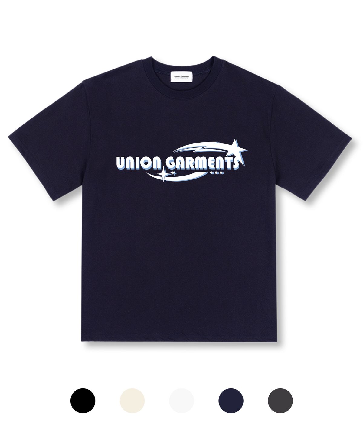 유니온가먼츠(UNION GARMENTS) 스파이럴로고 오버핏 반팔 티셔츠 5 COLOR
