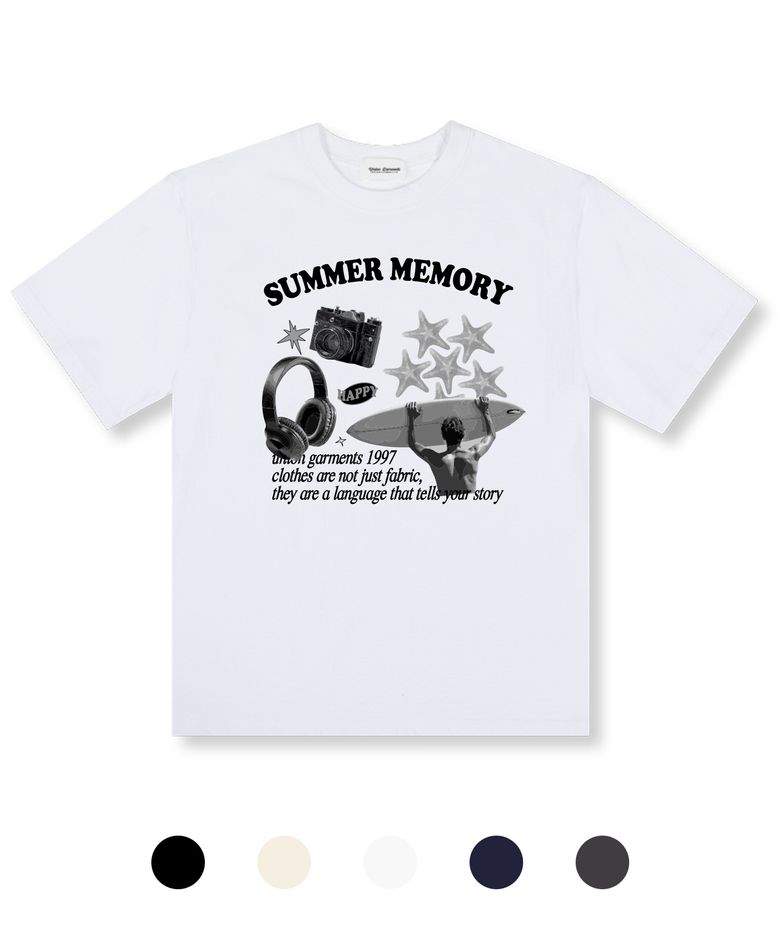 썸머메모리 오버핏 반팔 티셔츠 5 COLOR