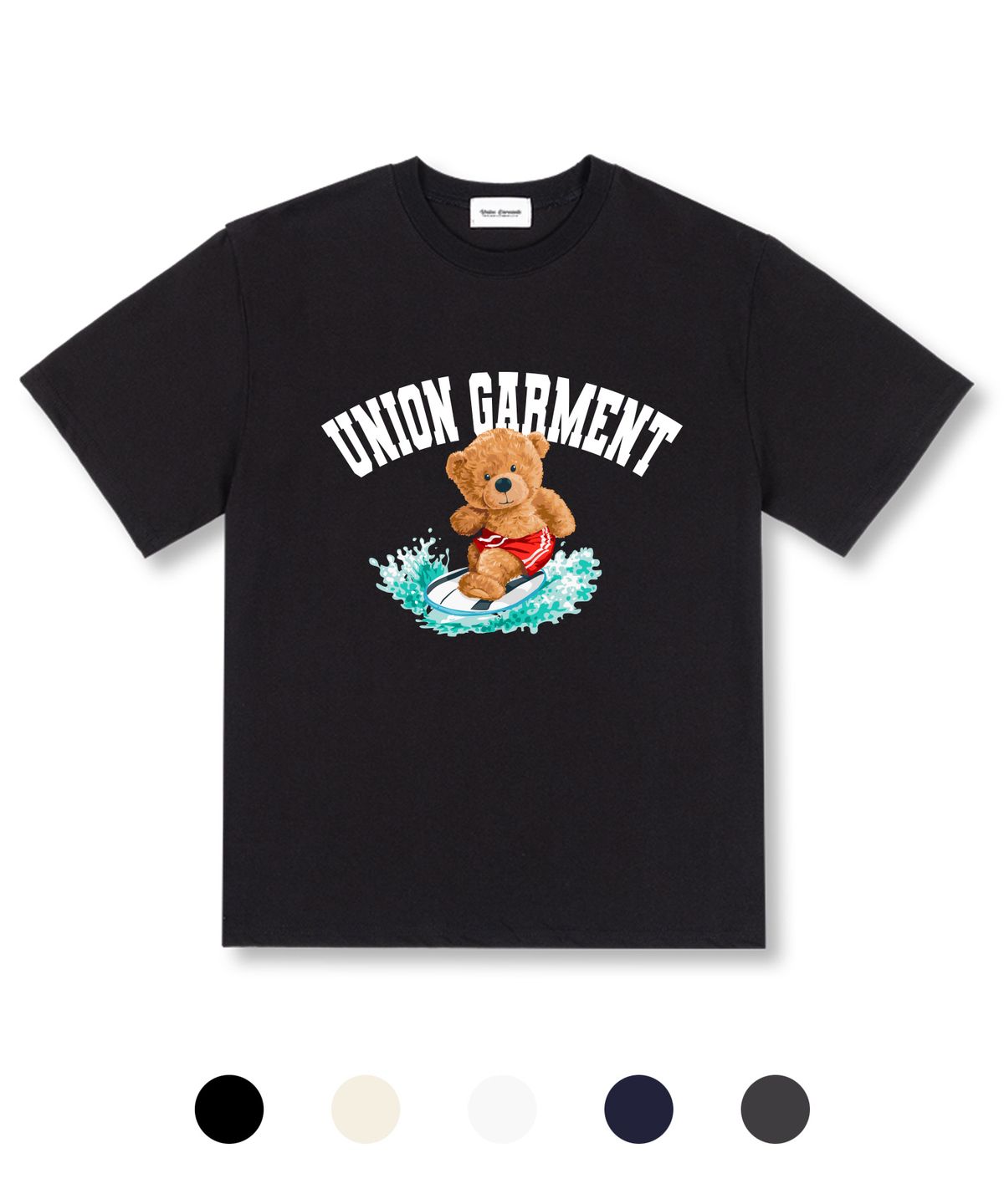 유니온가먼츠(UNION GARMENTS) 서핑베어 오버핏 반팔 티셔츠 5 COLOR