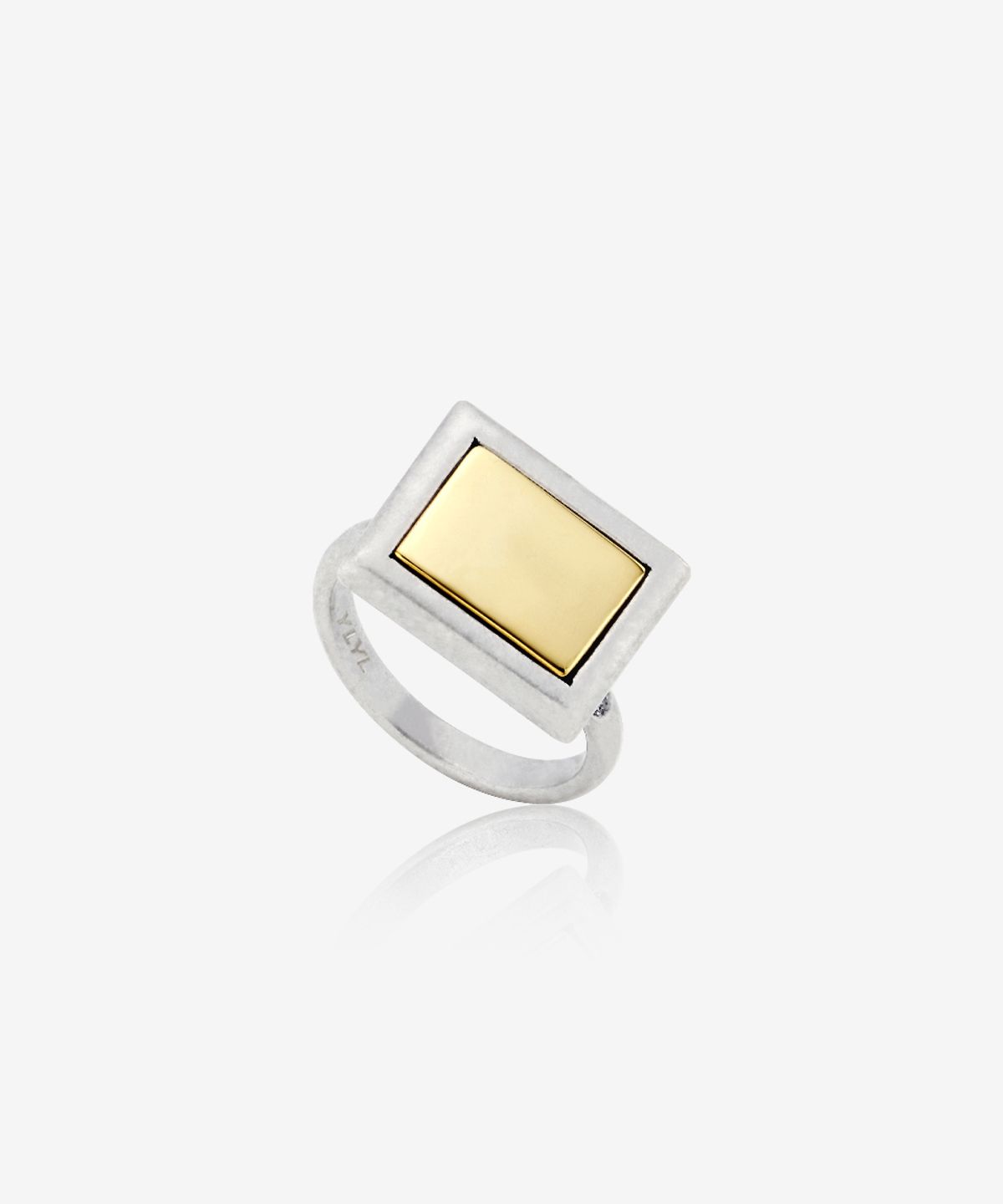 영리영리(YLYL) Pie wide classic ring, GOLD AND SILVER