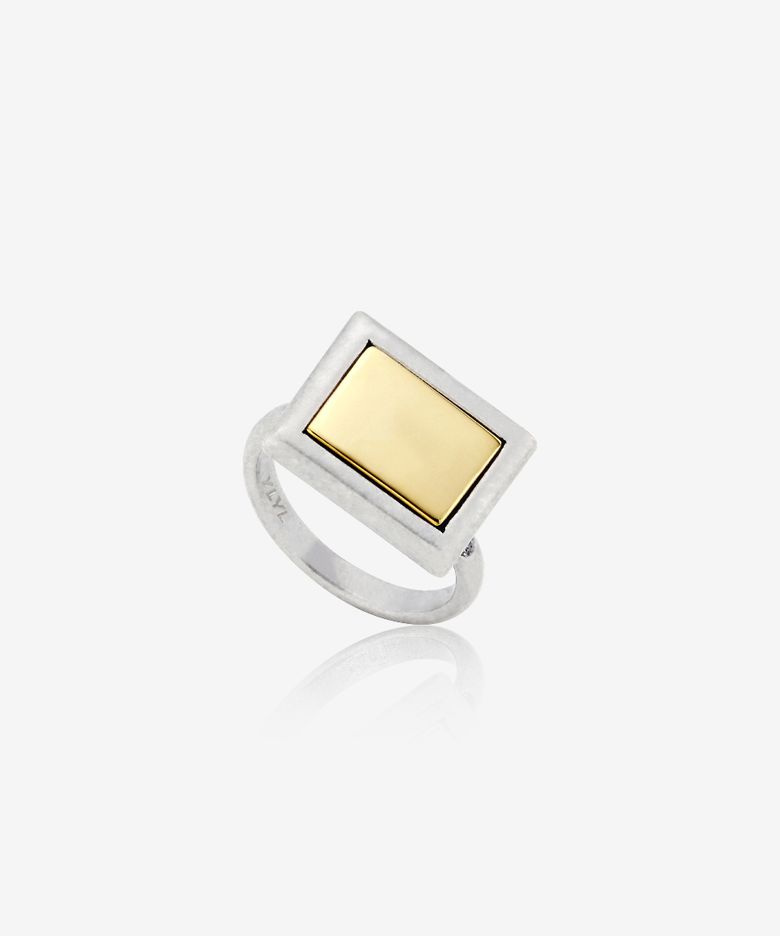 Pie wide classic ring, GOLD AND SILVER