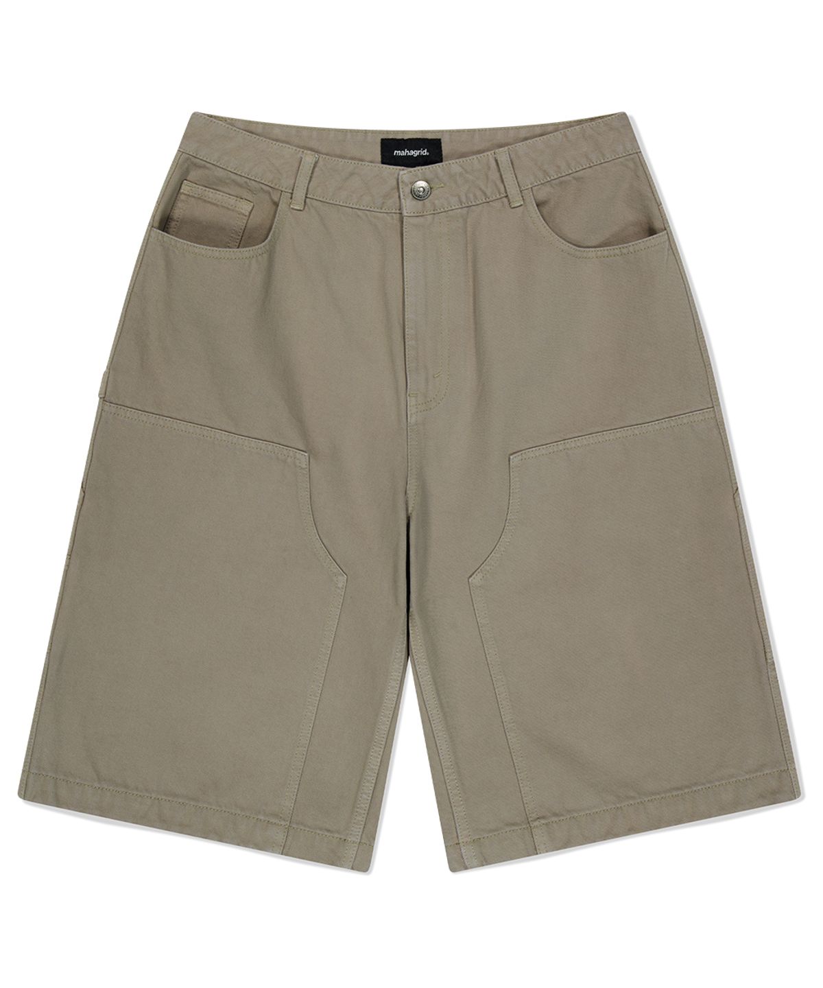 마하그리드(MAHAGRID) DYED DOUBLE KNEE SHORT BEIGE(MG2FMMD172A)