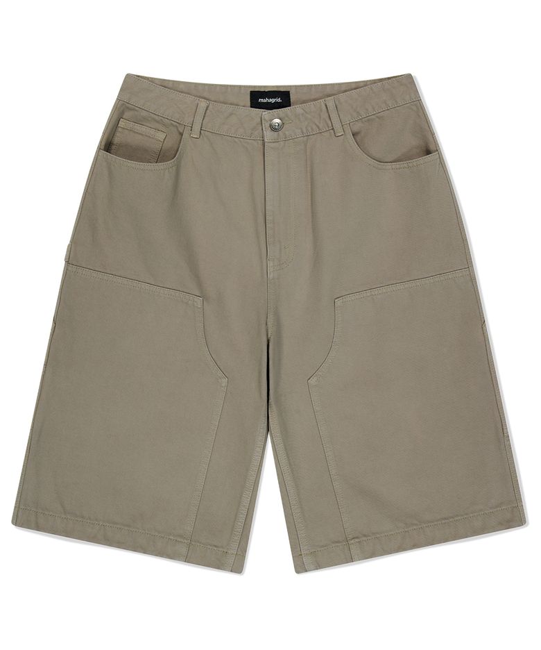 DYED DOUBLE KNEE SHORT BEIGE(MG2FMMD172A)