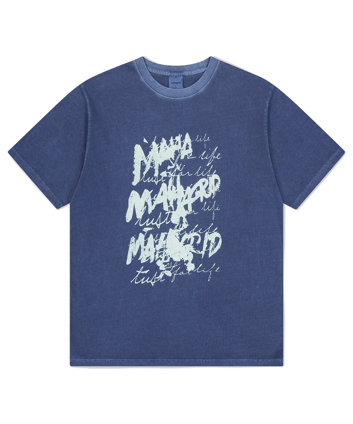 마하그리드(MAHAGRID) WRITER PIGMENT TEE BLUE(MG2FMMT516A)