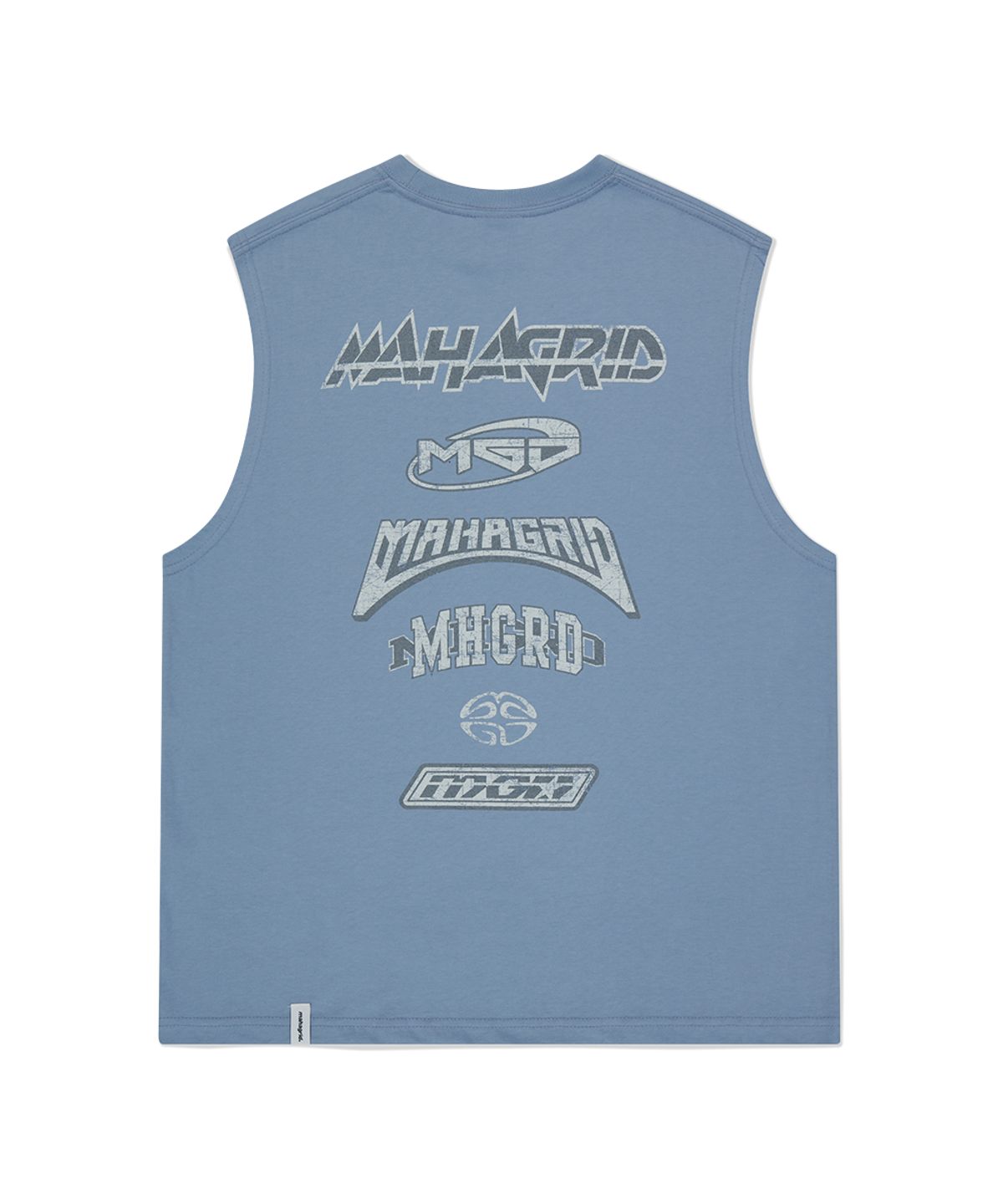 마하그리드(MAHAGRID) MULTI LOGO SLEEVLESS LIGHT BLUE(MG2FMMT542A)