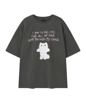 샹뇽이 그래픽 티셔츠 CHARCOAL