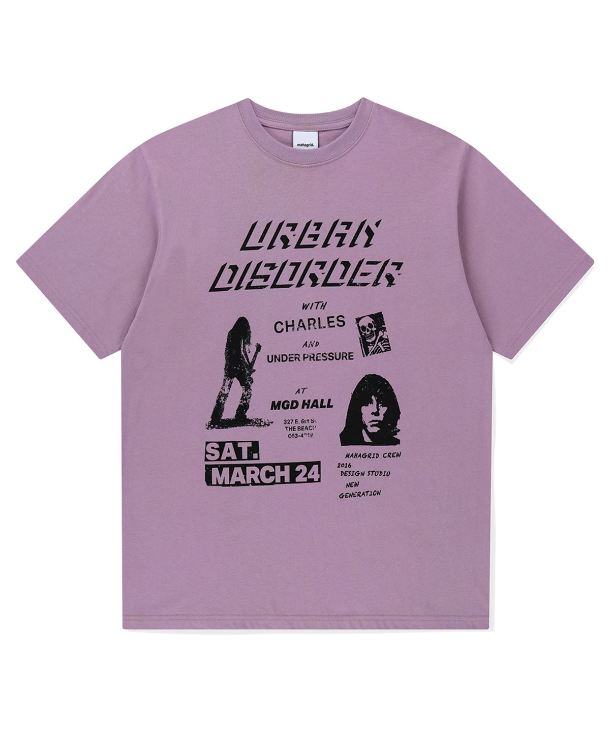 마하그리드(MAHAGRID) URBAN DISORDER TEE LAVENDER(MG2FMMT525A)