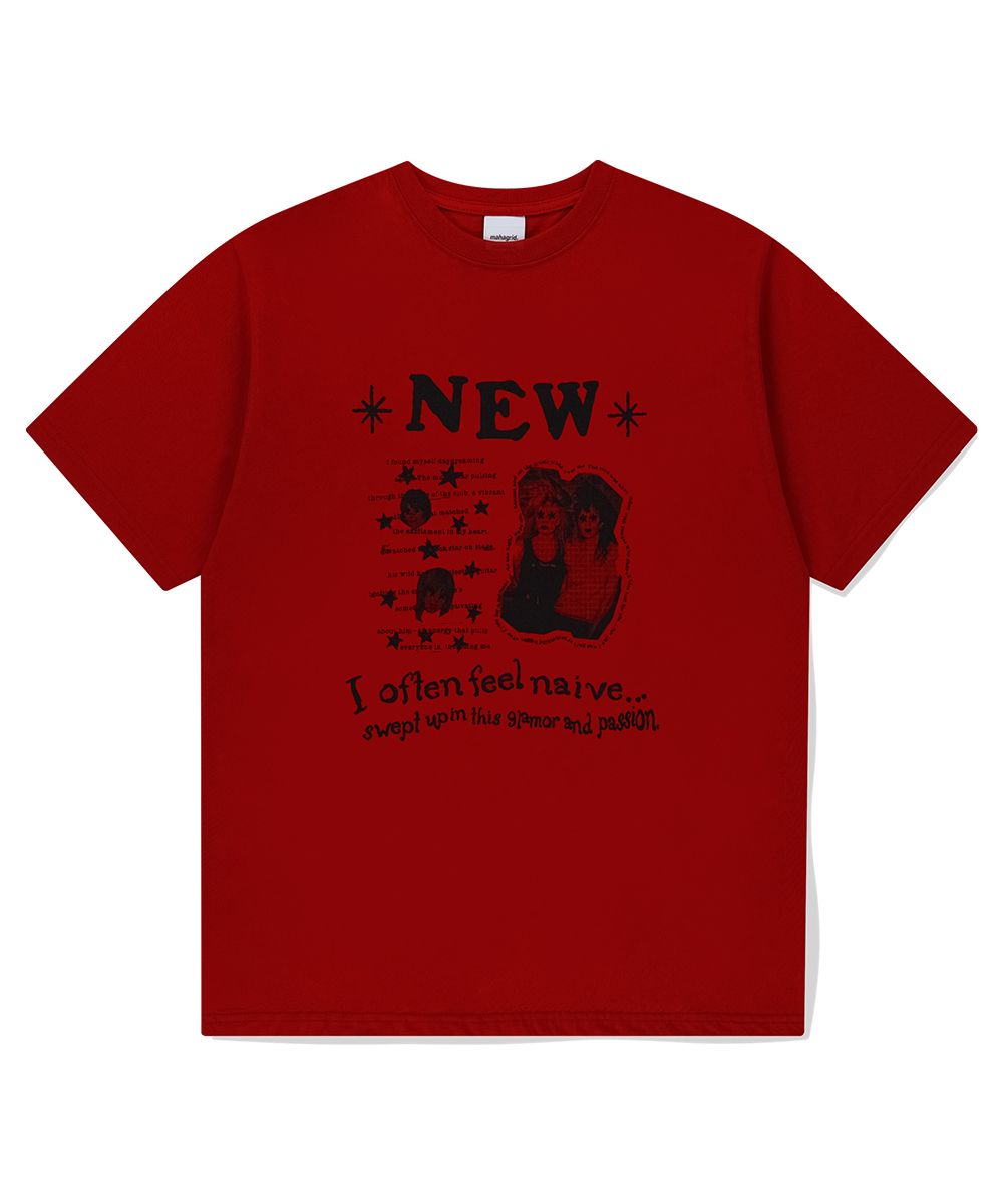 MUSINSA | MAHAGRID NEW ROCKSTAR TEE RED(MG2FMMT521A)