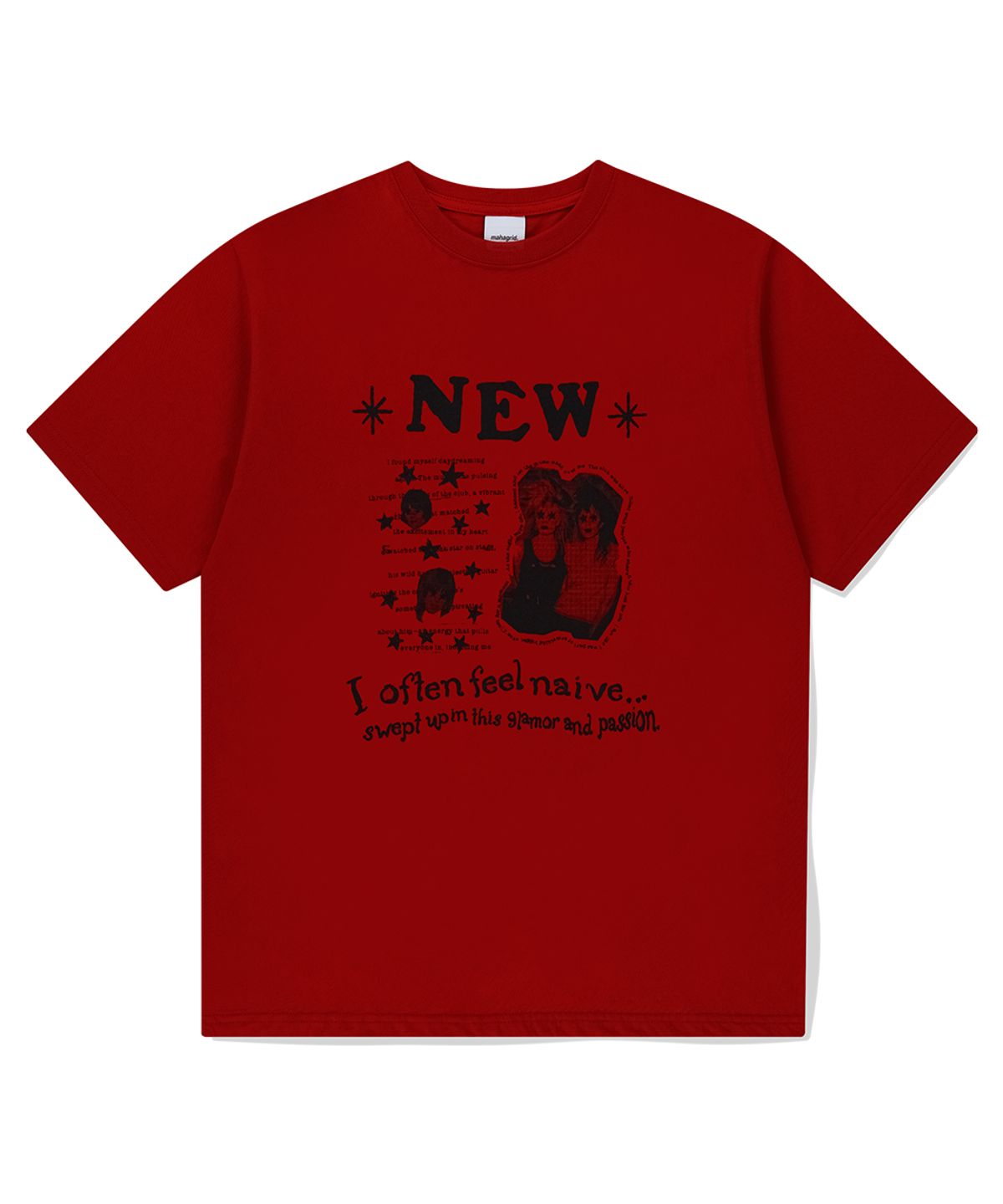 마하그리드(MAHAGRID) NEW ROCKSTAR TEE RED(MG2FMMT521A)