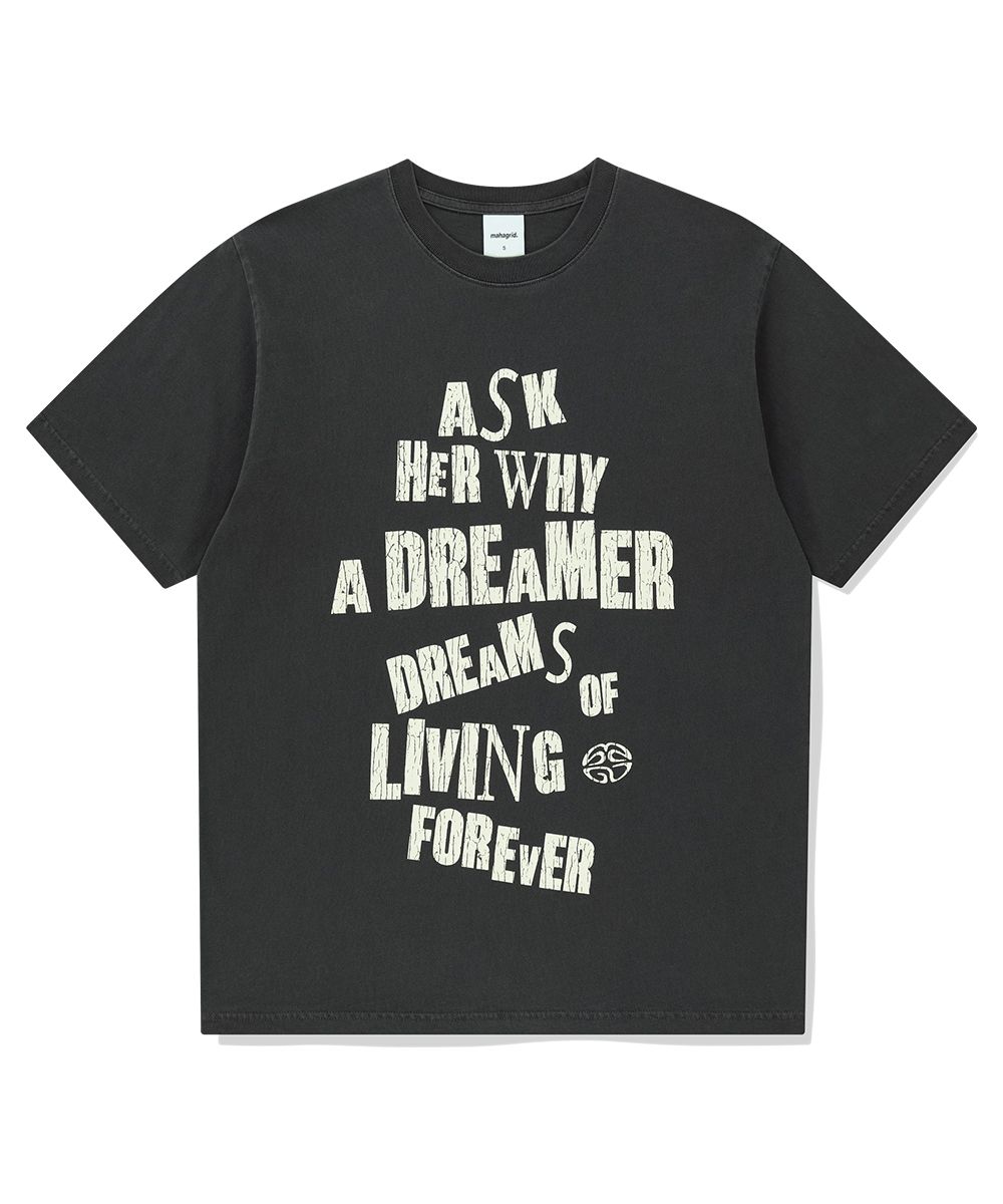MUSINSA | MAHAGRID DREAMER PIGMENT TEE CHARCOAL(MG2FMMT536A)
