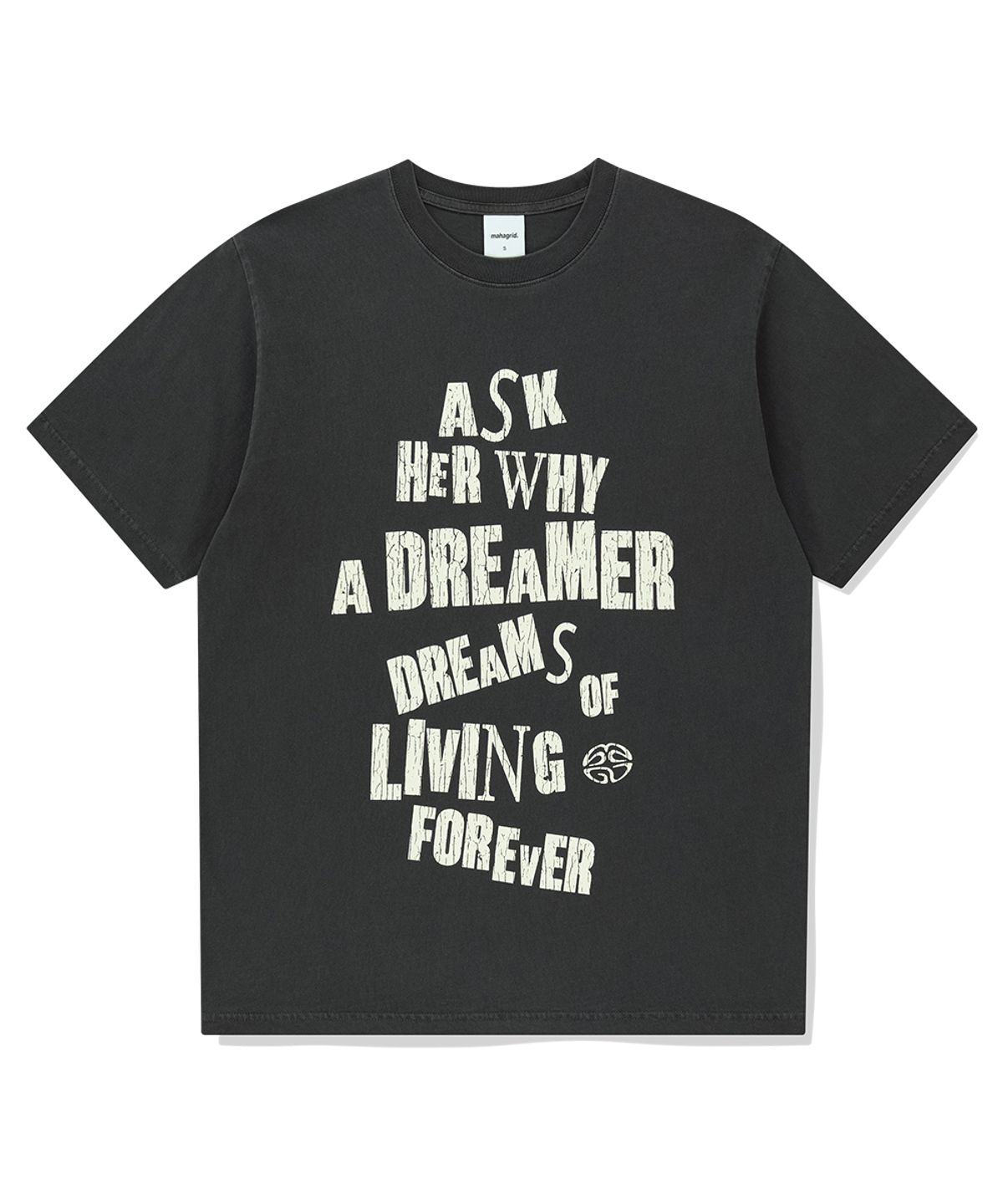 마하그리드(MAHAGRID) DREAMER PIGMENT TEE CHARCOAL(MG2FMMT536A)