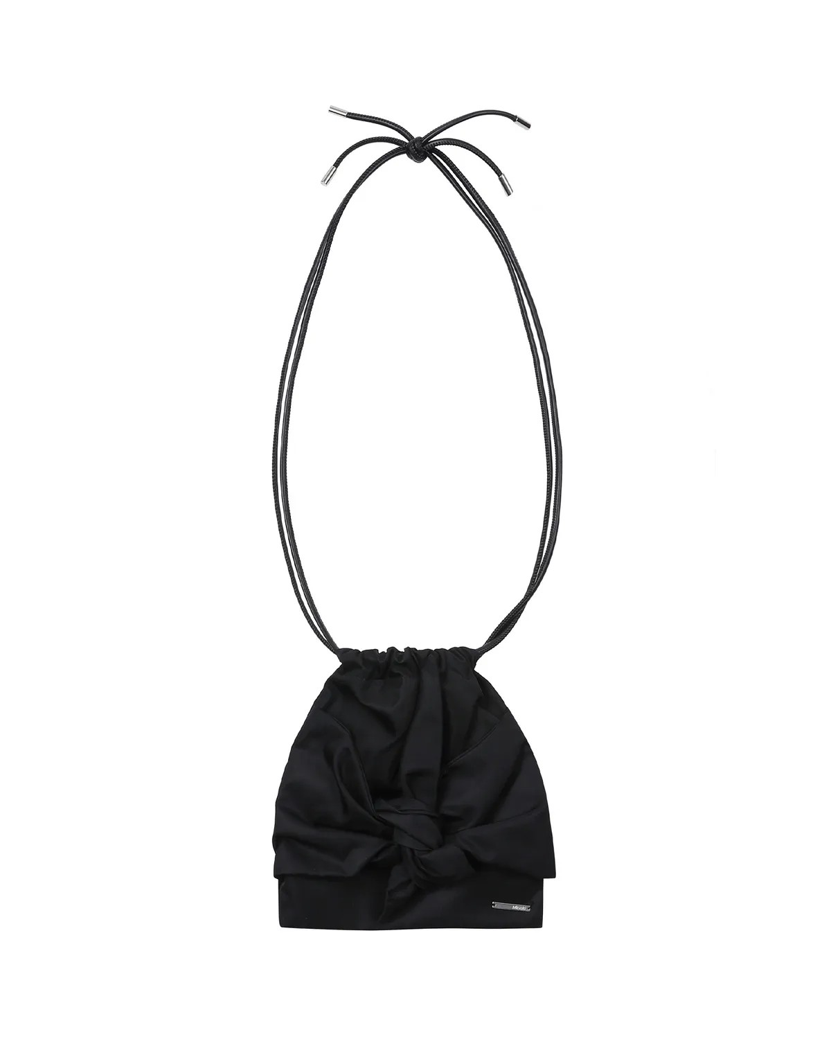 미세키서울(MISEKI SEOUL) Tie-up mini drawstring bag BLACK