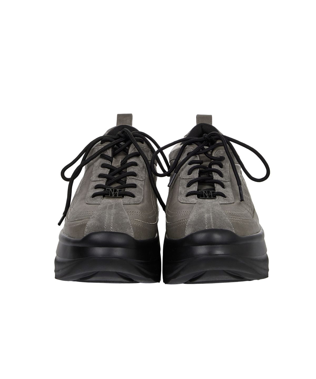 트리밍버드(TREEMINGBIRD) Flatform Cowhide Leather Sneakers [ Gray ]