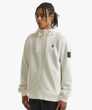 공용 베이직 와펜 후드 집업 SPHPCNFT303UOWH