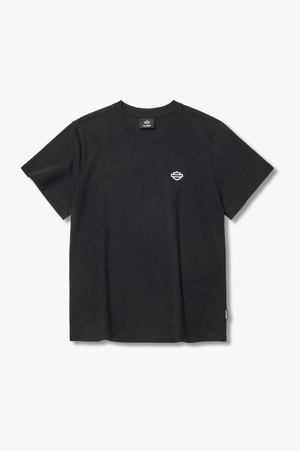 오픈 B&S 실켓 반팔 티셔츠 _블랙 HH15111100