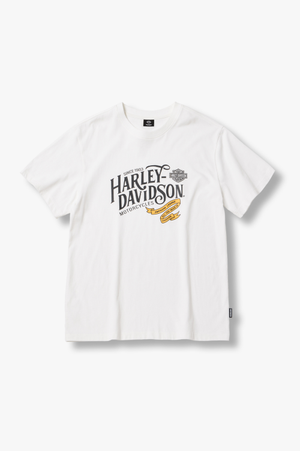 할리 레트로 로고 반팔티셔츠 _화이트 HH15111215