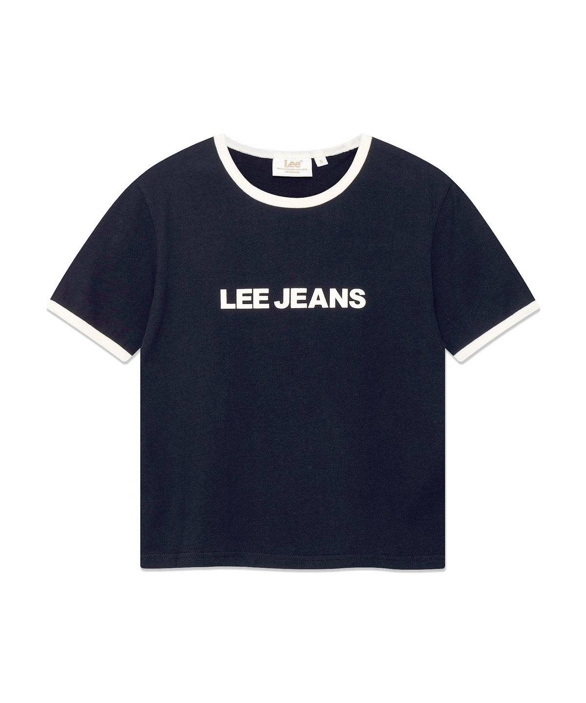 리(LEE) 우먼 리진스 링거 티셔츠 네이비