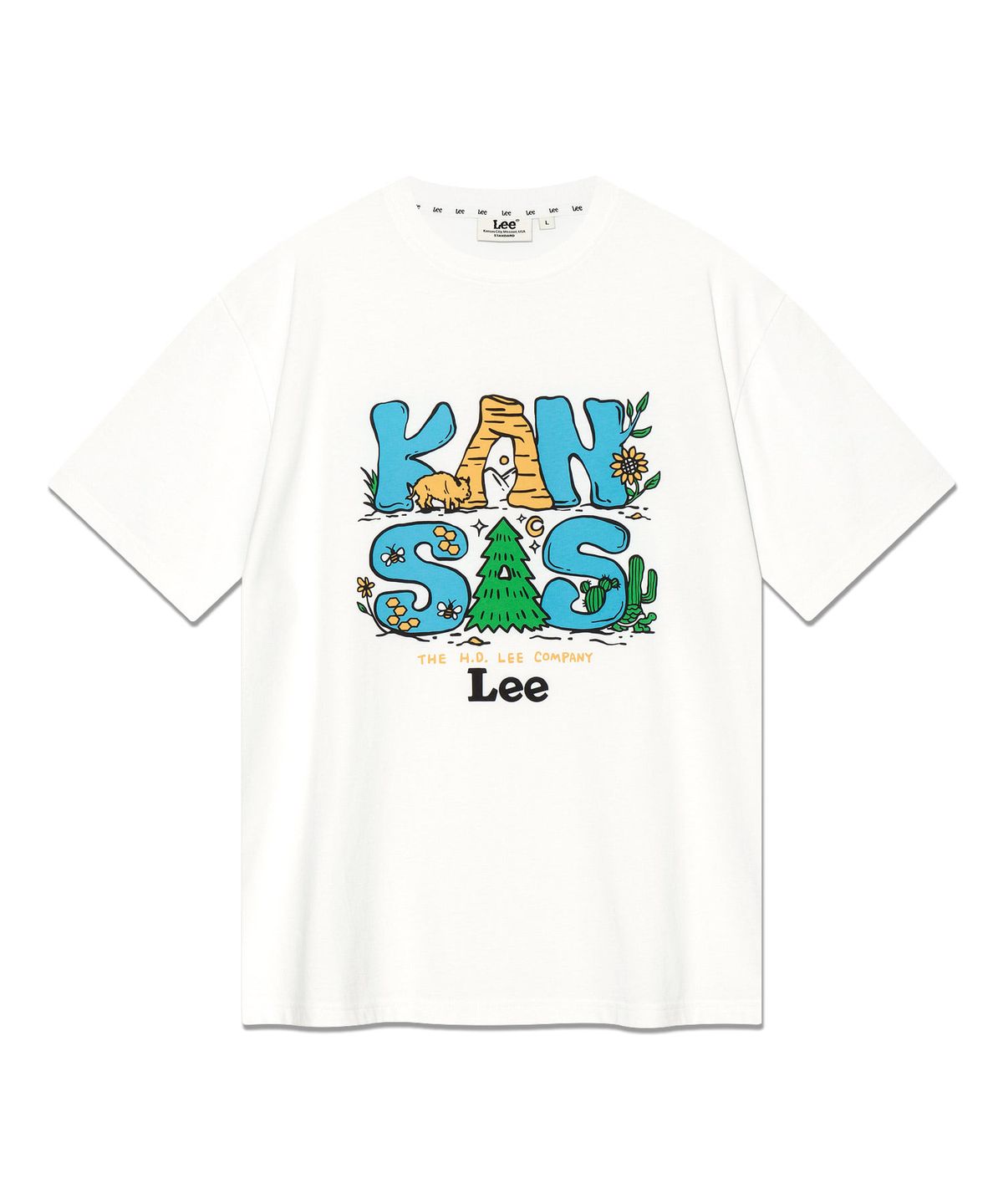 리(LEE) 캔자스 파크 그래픽 티셔츠 화이트